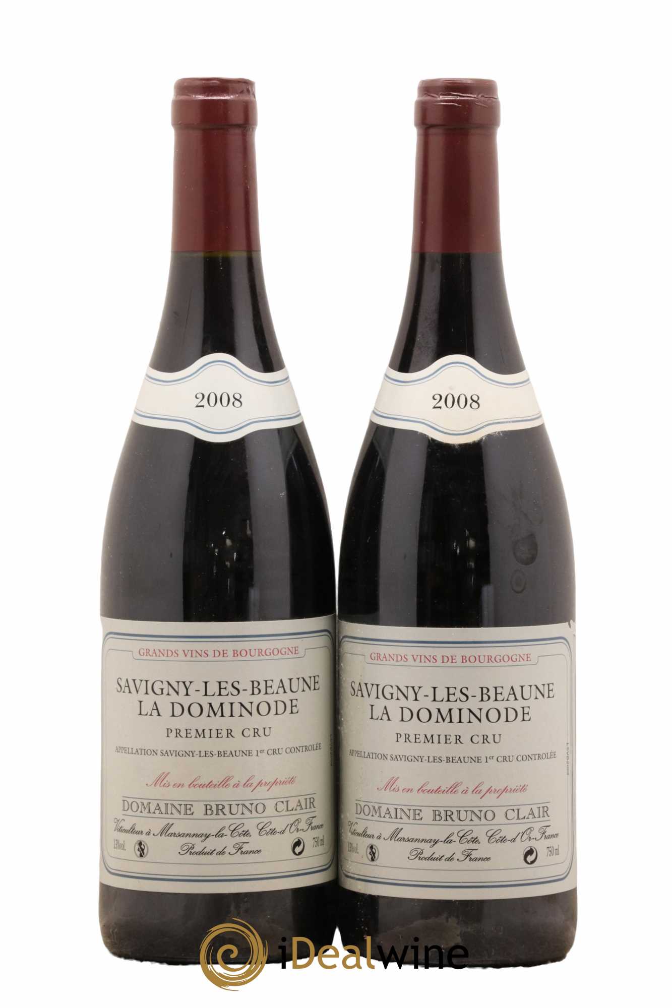 Savigny-lès-Beaune 1er Cru La Dominode Bruno Clair (Domaine) 2008 - Lot de 2 bouteilles - 0