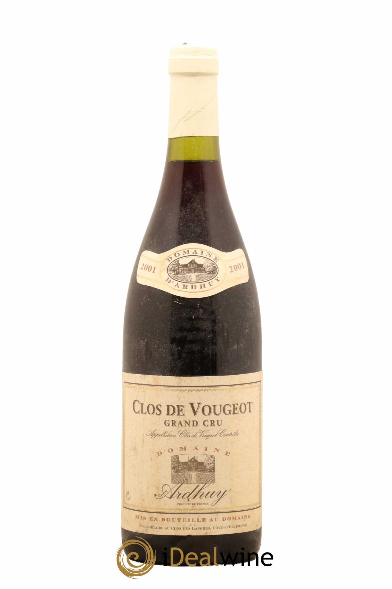 Clos de Vougeot Grand Cru Domaine d'Ardhuy 2001 - Lot de 1 bouteille - 0