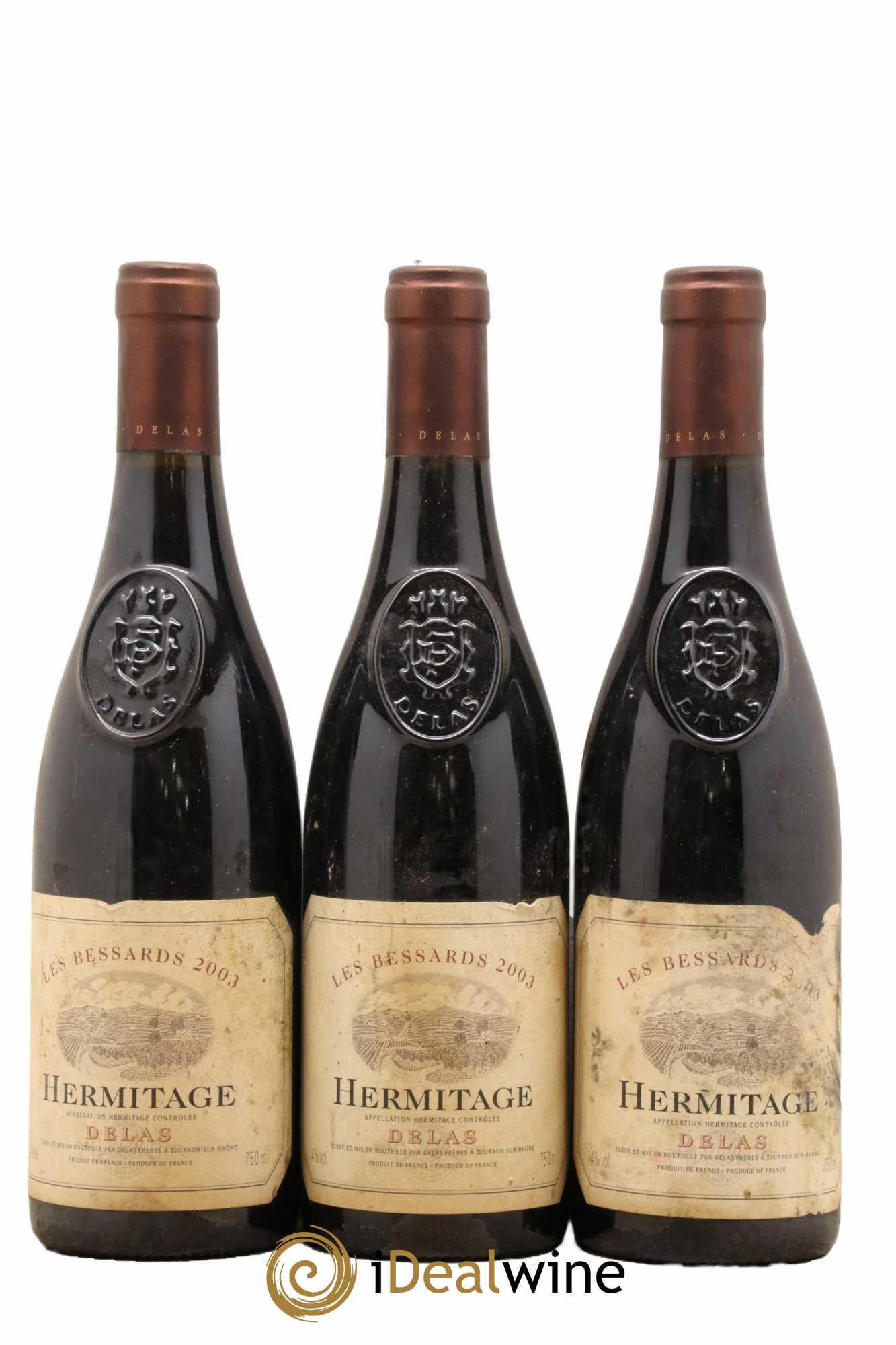 Hermitage Les Bessards Delas Frères 2003 - Lotto di 3 bottiglie - 0