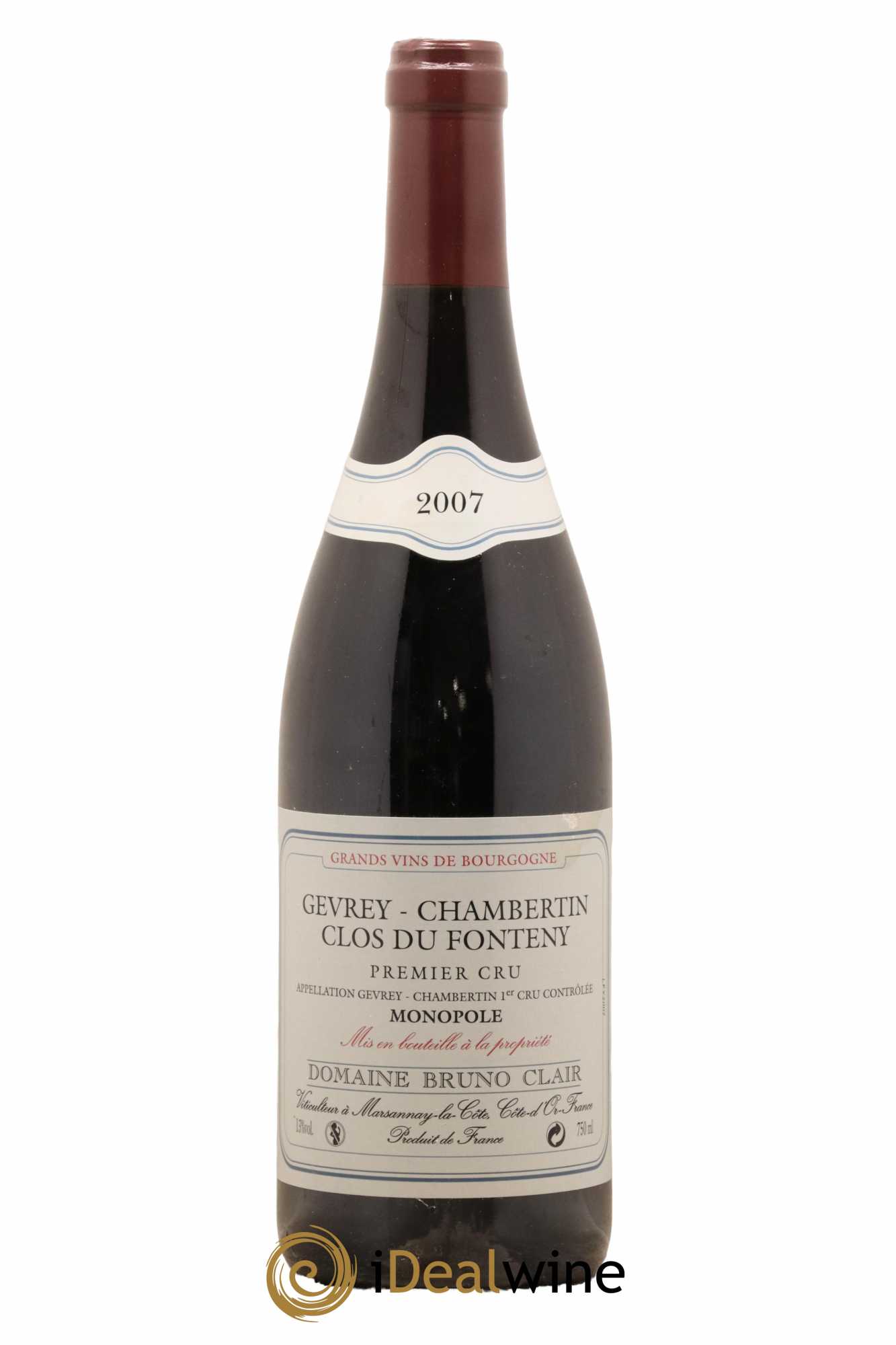 Gevrey-Chambertin 1er Cru Clos du Fonteny Bruno Clair (Domaine) 2007 - Lot de 1 bouteille - 0