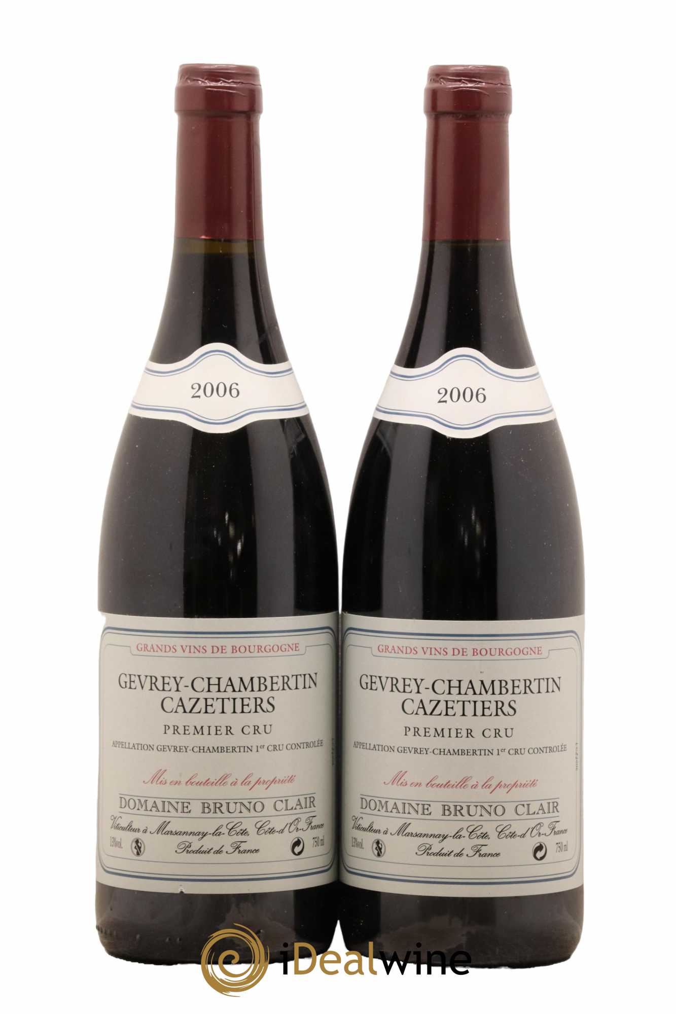 Gevrey-Chambertin 1er Cru Les Cazetiers Bruno Clair (Domaine) 2006 - Lot de 2 bouteilles - 0