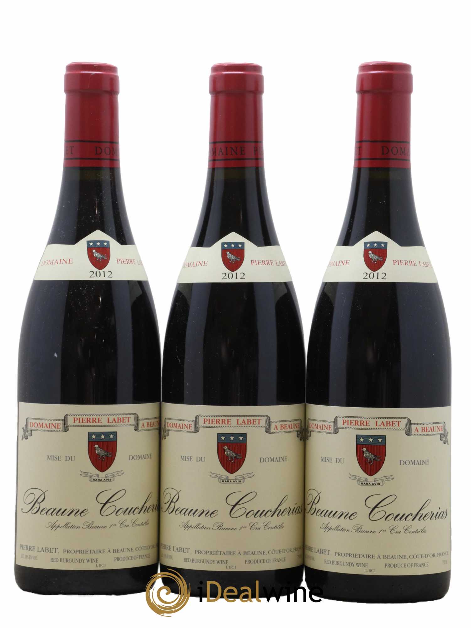 Beaune 1er Cru Coucherias François Labet 2012 - Lot de 3 bouteilles - 0