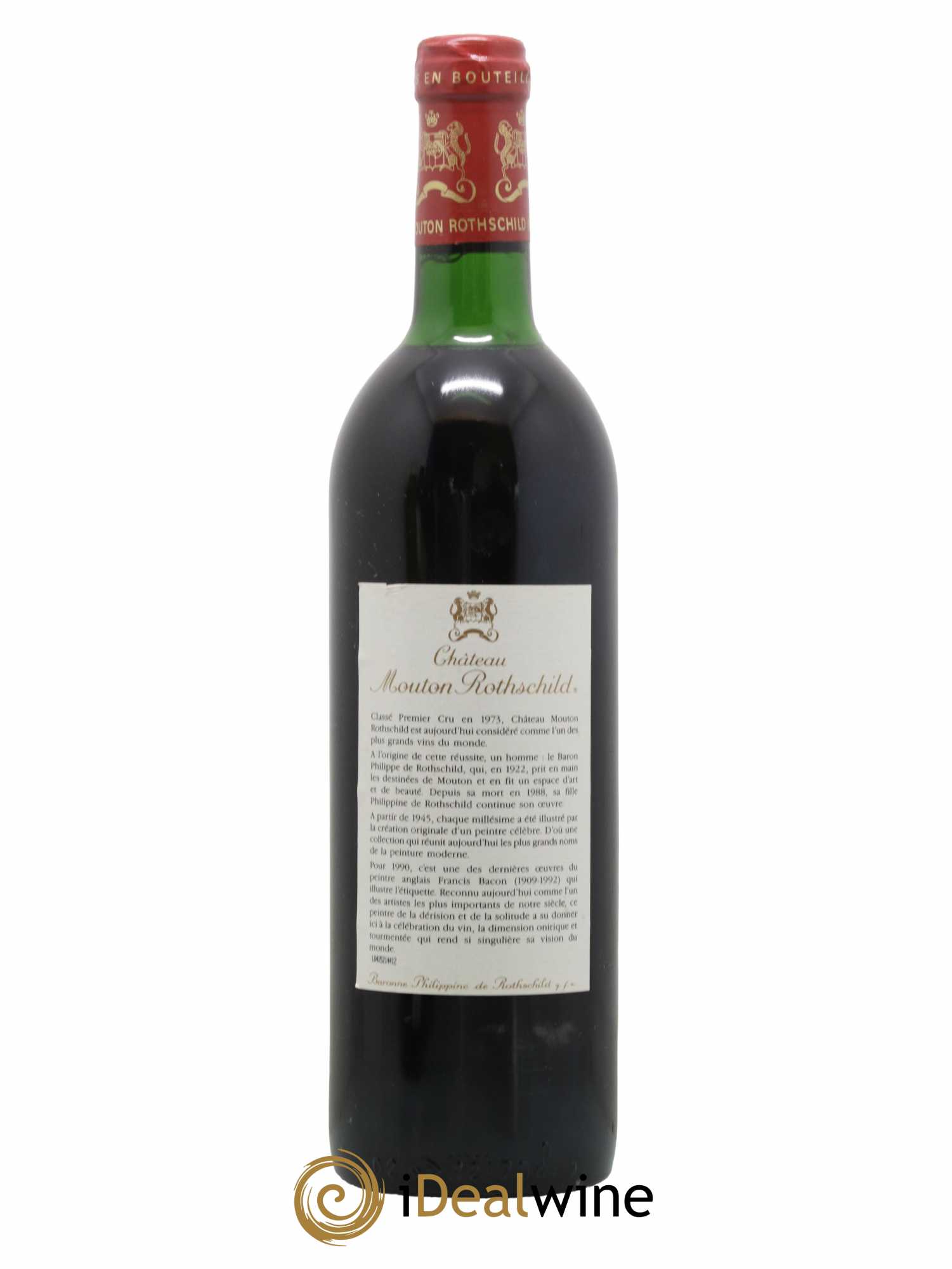 Château Mouton Rothschild 1er Grand Cru Classé 1990 - Lot de 1 bouteille - 1