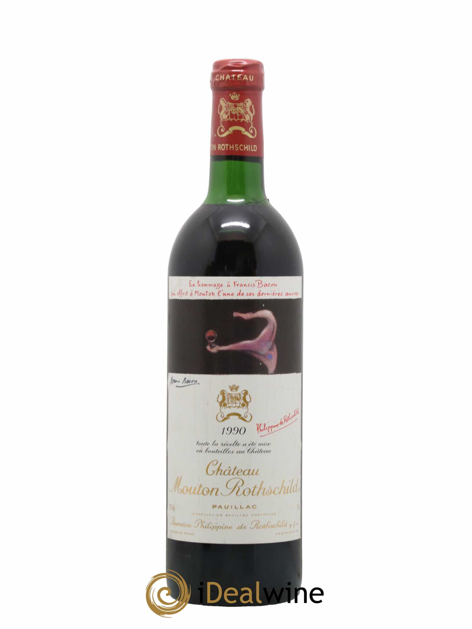 Château Mouton Rothschild 1er Grand Cru Classé 1990 - Lot de 1 bouteille - 0