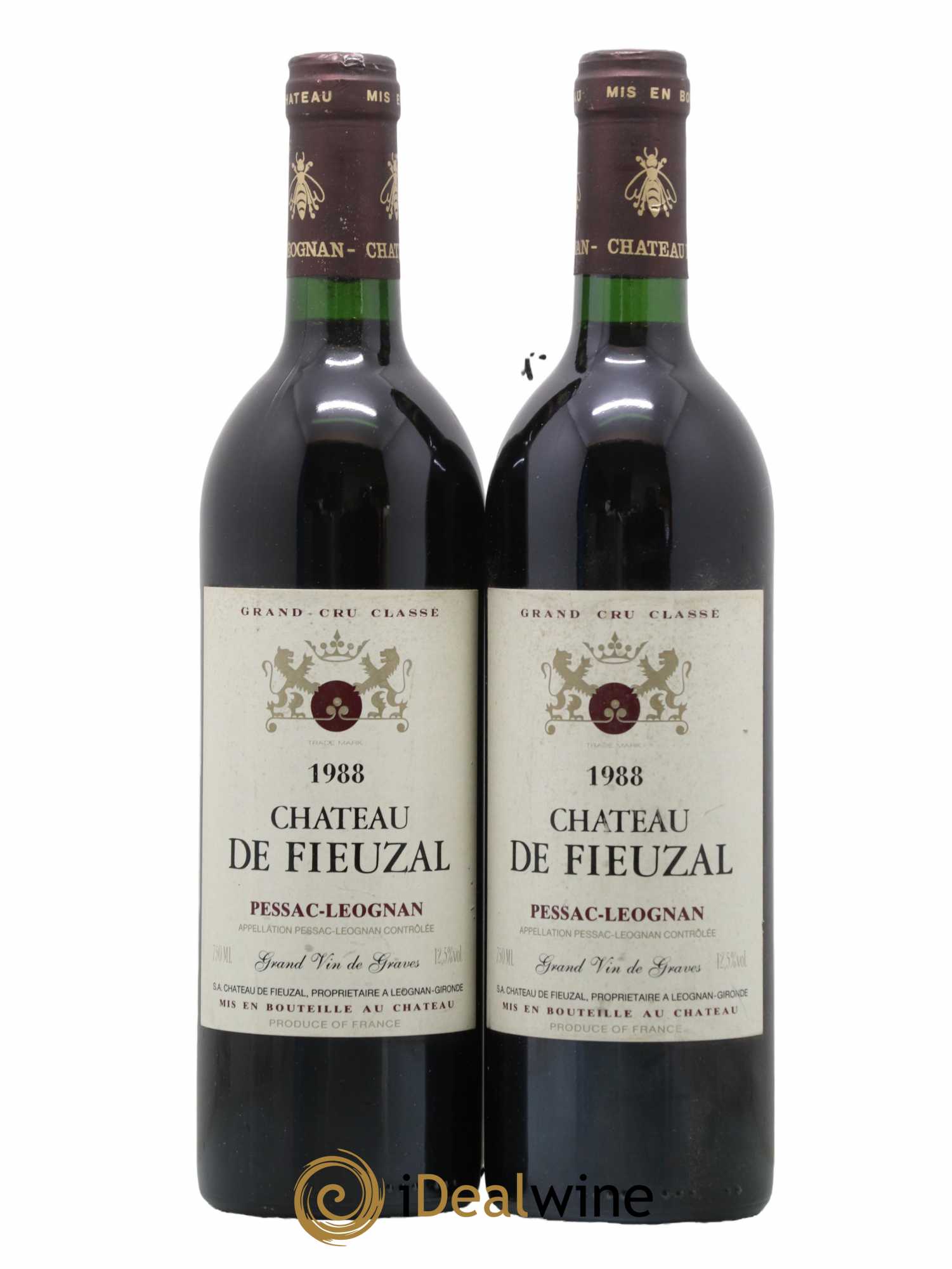 Château de Fieuzal Cru Classé de Graves 1988 - Lot de 2 bouteilles - 0