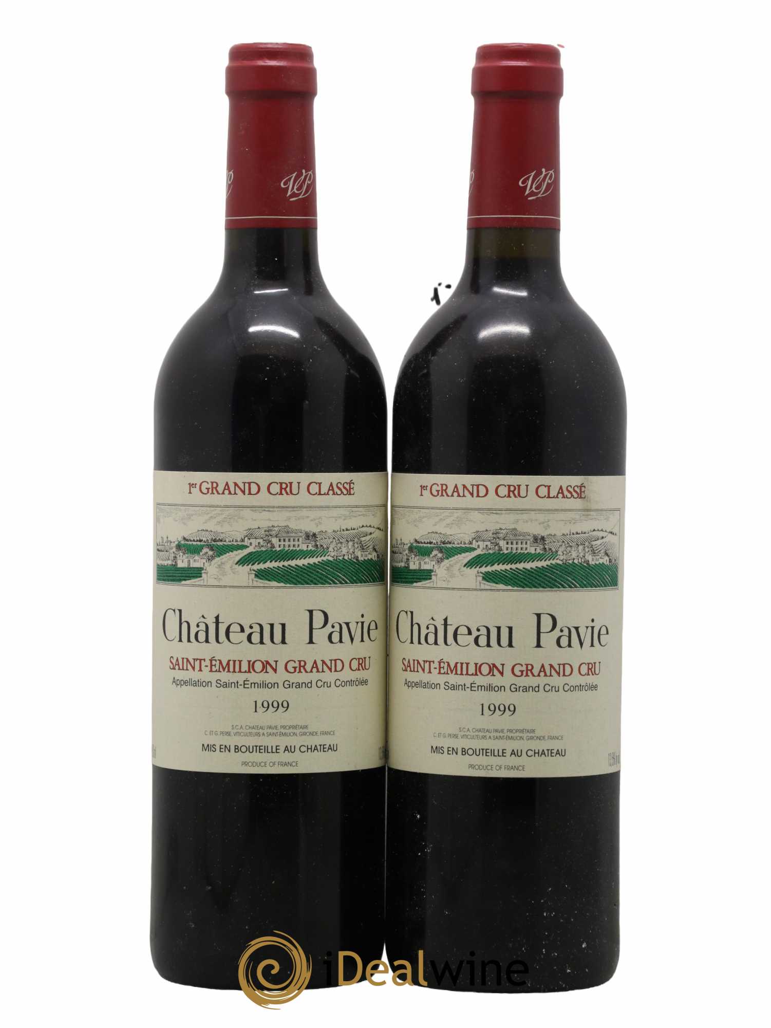 Château Pavie 1er Grand Cru Classé A 1999 - Lot de 2 bouteilles - 0