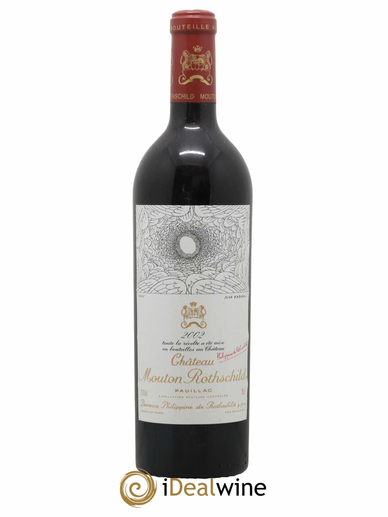 Château Mouton Rothschild 1er Grand Cru Classé 2002 - Lot de 1 bouteille - 0