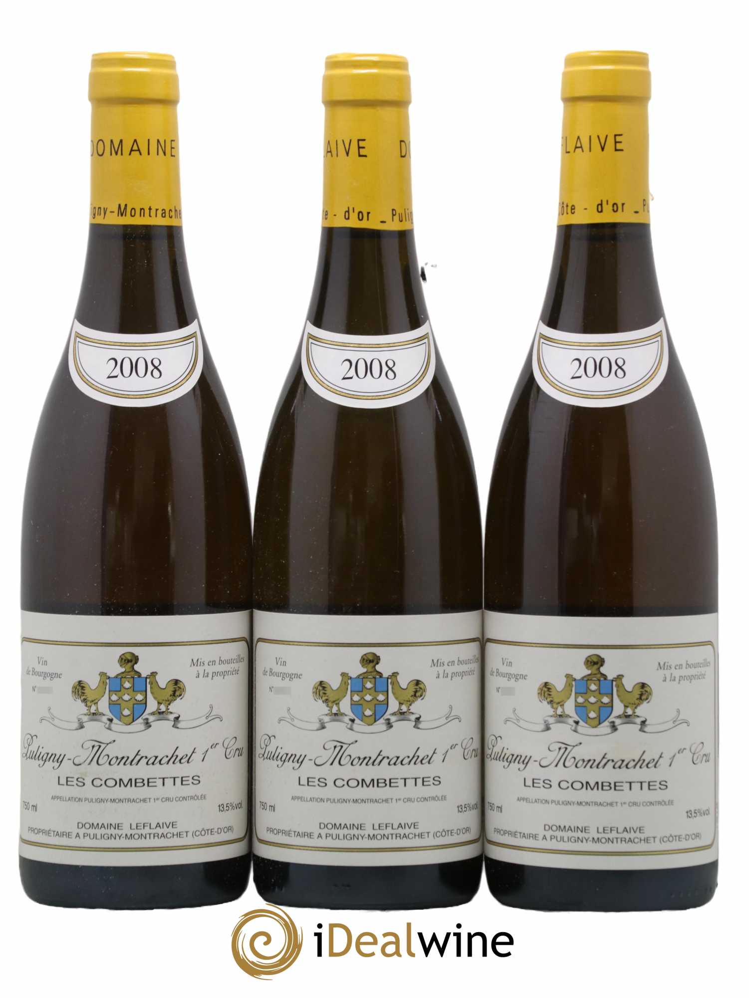 Puligny-Montrachet 1er Cru Les Combettes Leflaive (Domaine) 2008 - Lot de 3 bouteilles - 0
