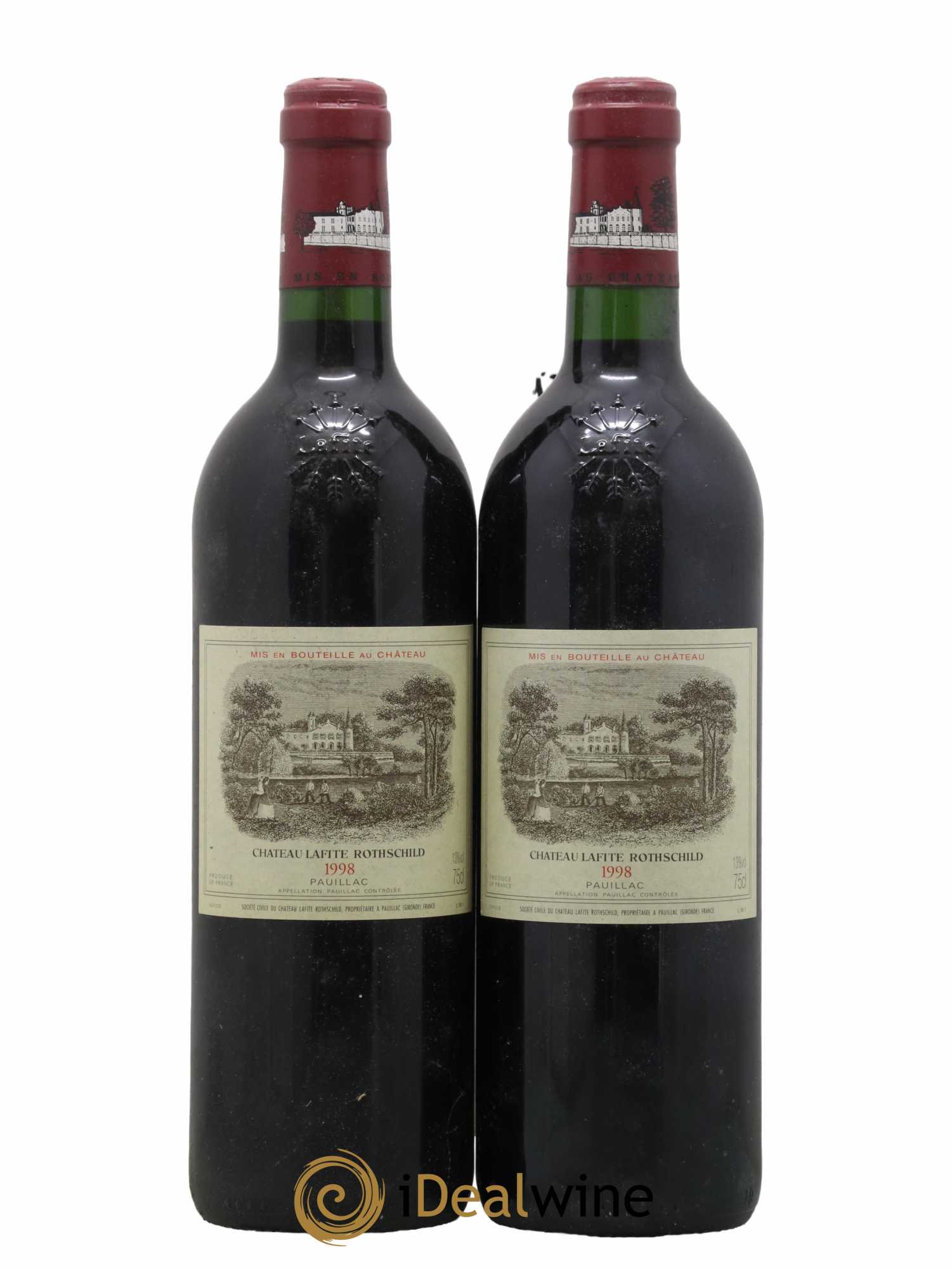 Château Lafite Rothschild 1er Grand Cru Classé 1998 - Lot de 2 bouteilles - 0