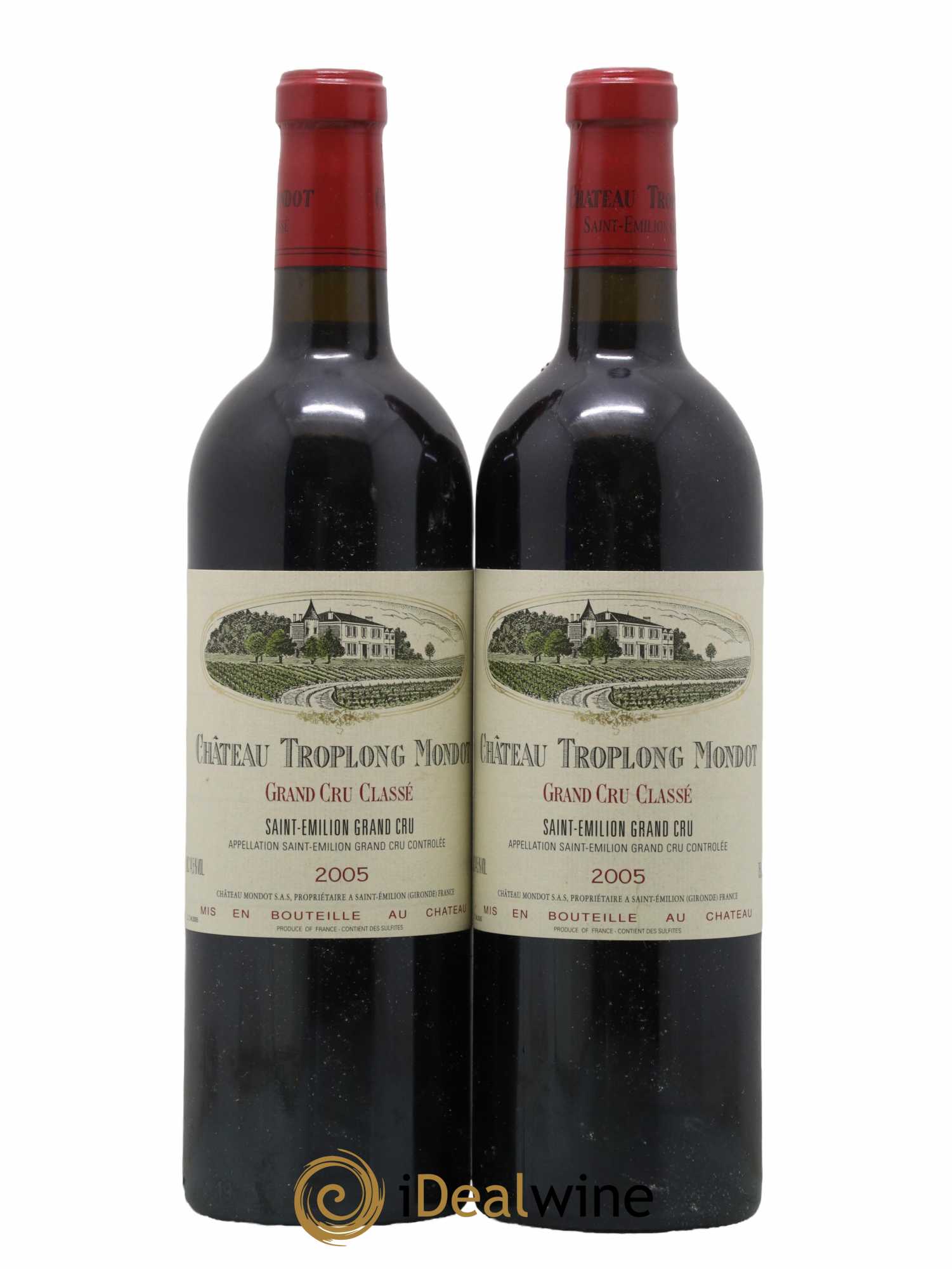 Château Troplong Mondot 1er Grand Cru Classé B 2005 - Lot de 2 bouteilles - 0
