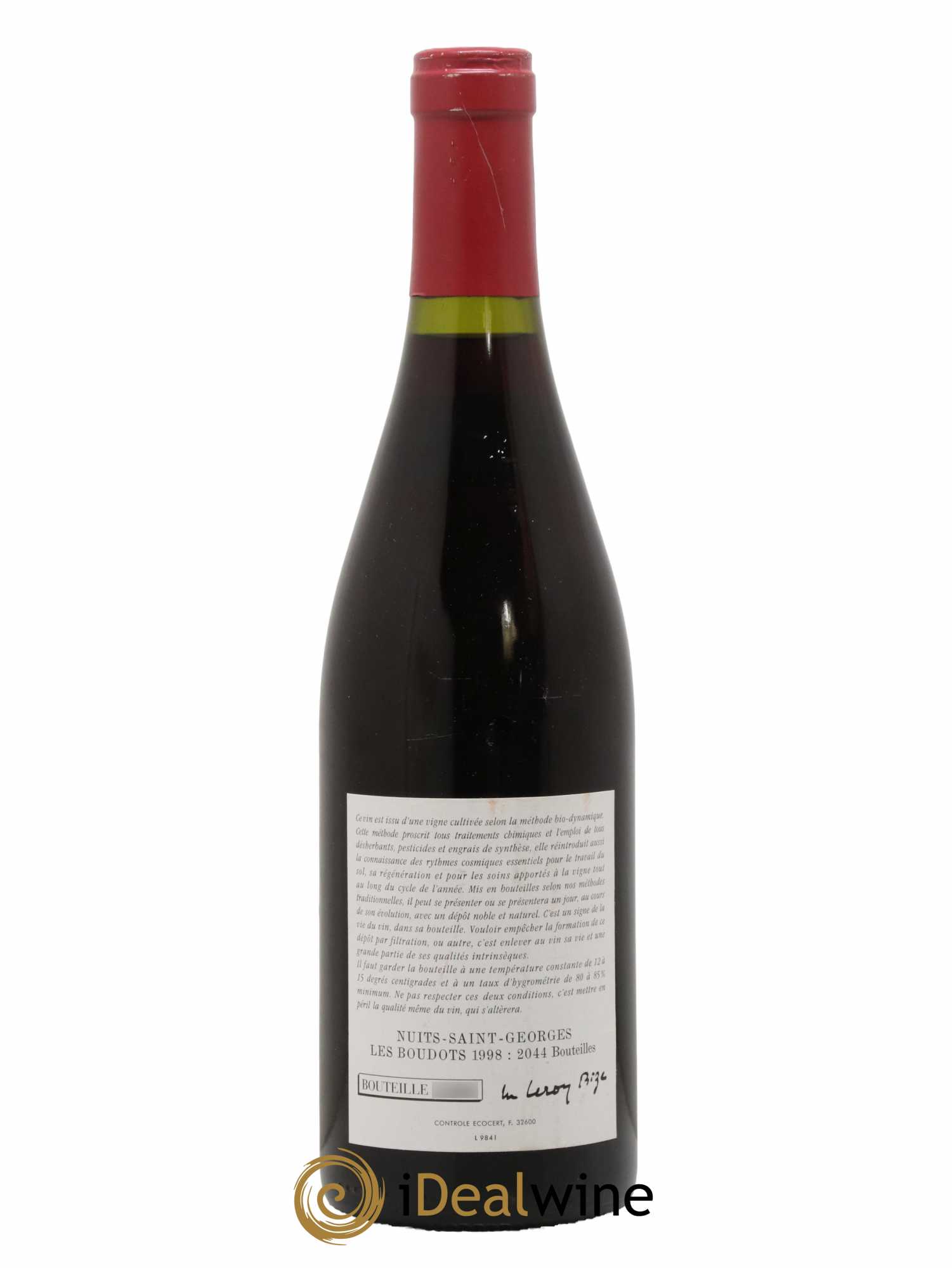 Nuits-Saint-Georges 1er Cru Aux Boudots Leroy (Domaine) 1998 - Lot de 1 bouteille - 1