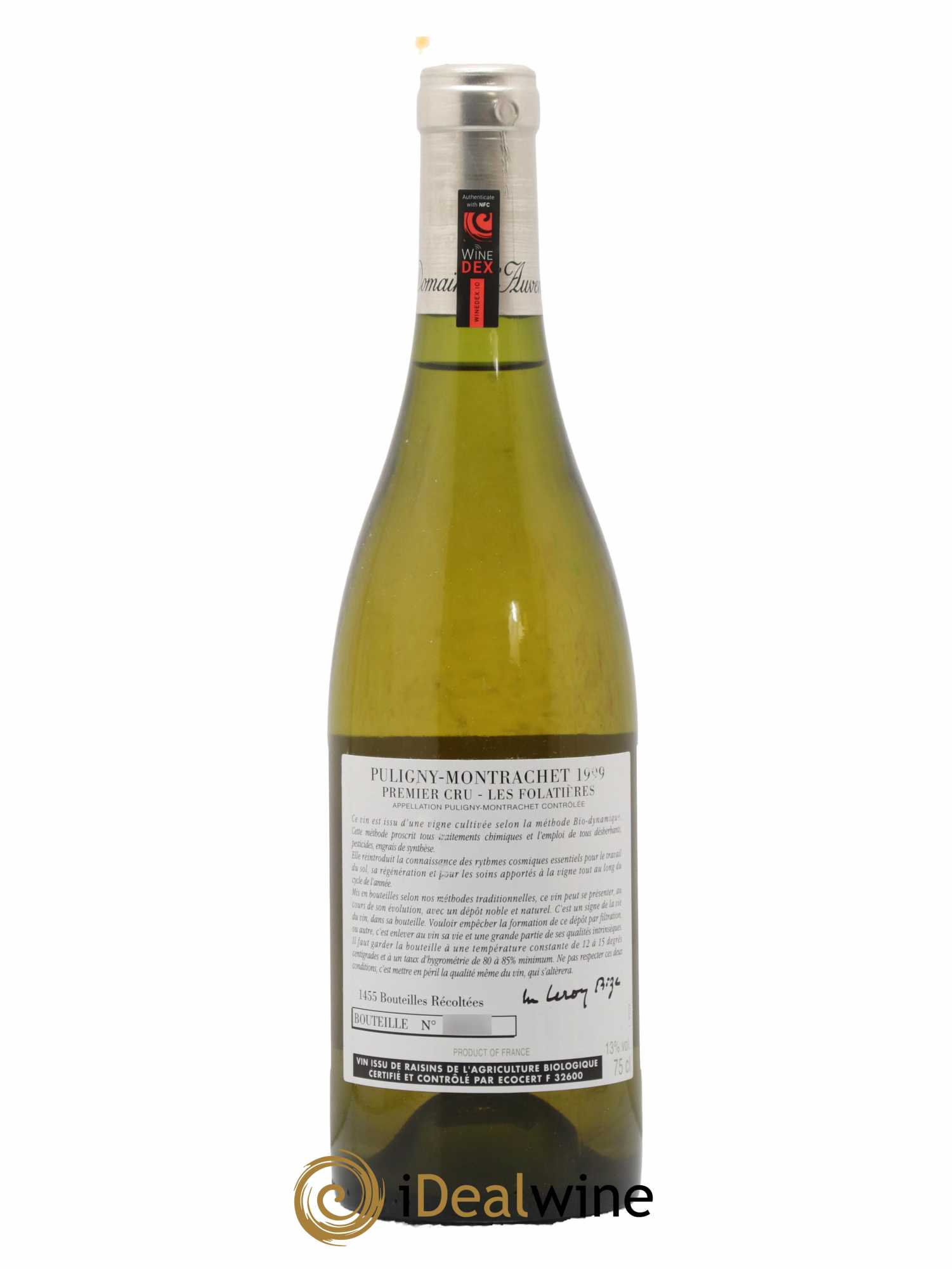 Puligny-Montrachet 1er Cru Les Folatières d'Auvenay (Domaine) 1999 - Posten von 1 Flasche - 1