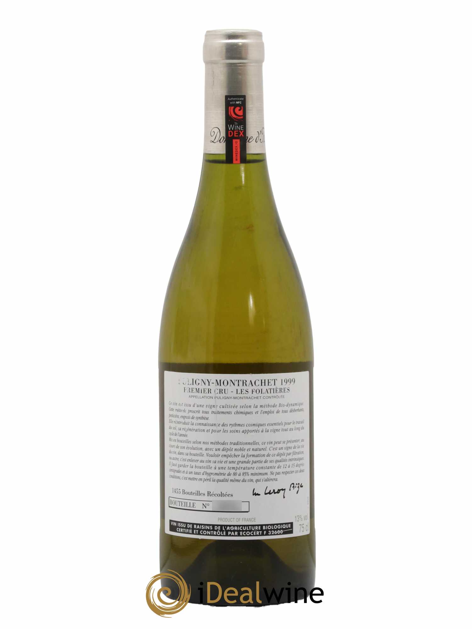 Puligny-Montrachet 1er Cru Les Folatières d'Auvenay (Domaine) 1999 - Posten von 1 Flasche - 1