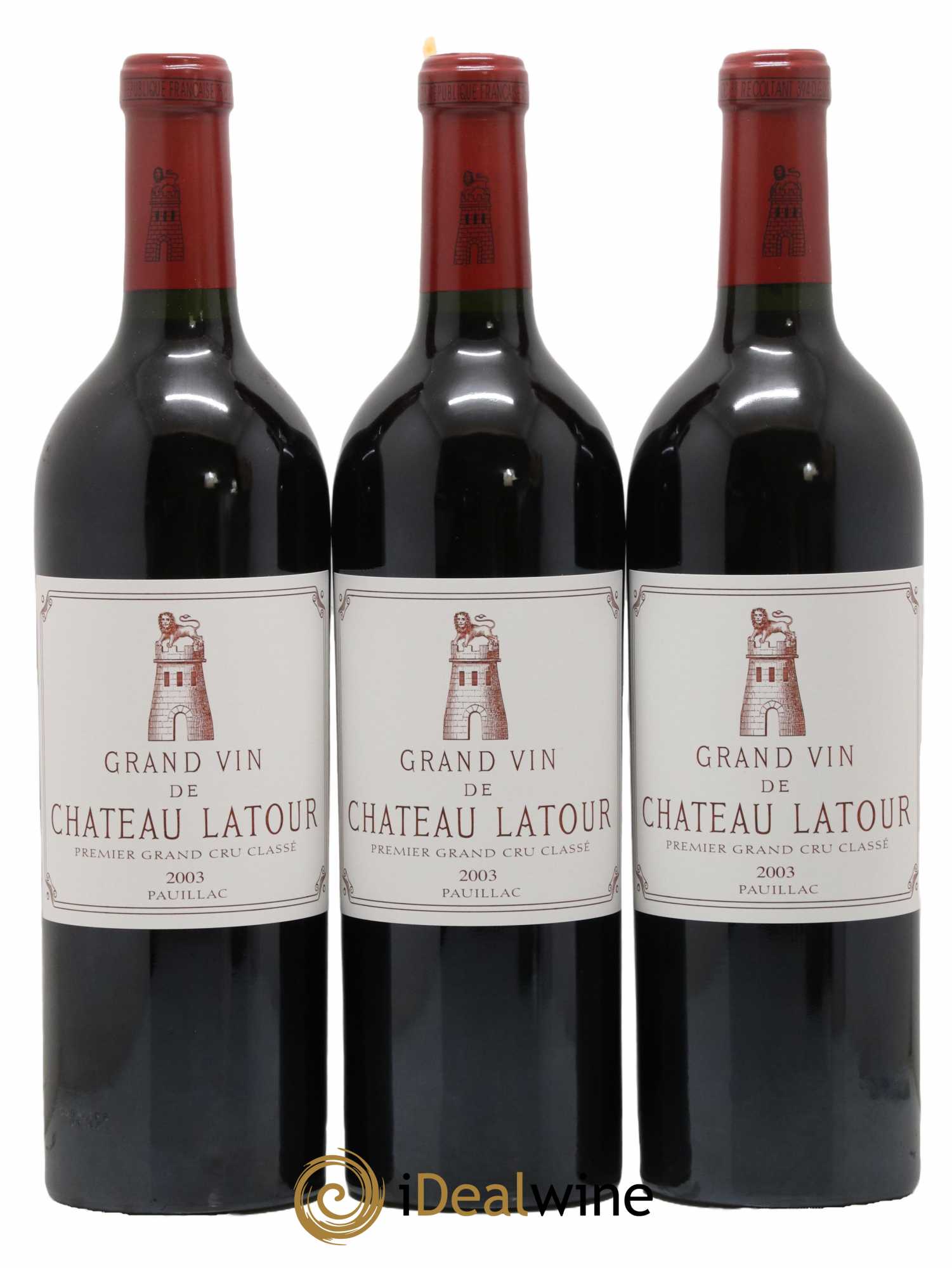 Château Latour 1er Grand Cru Classé 2003 - Lot de 3 bouteilles - 0