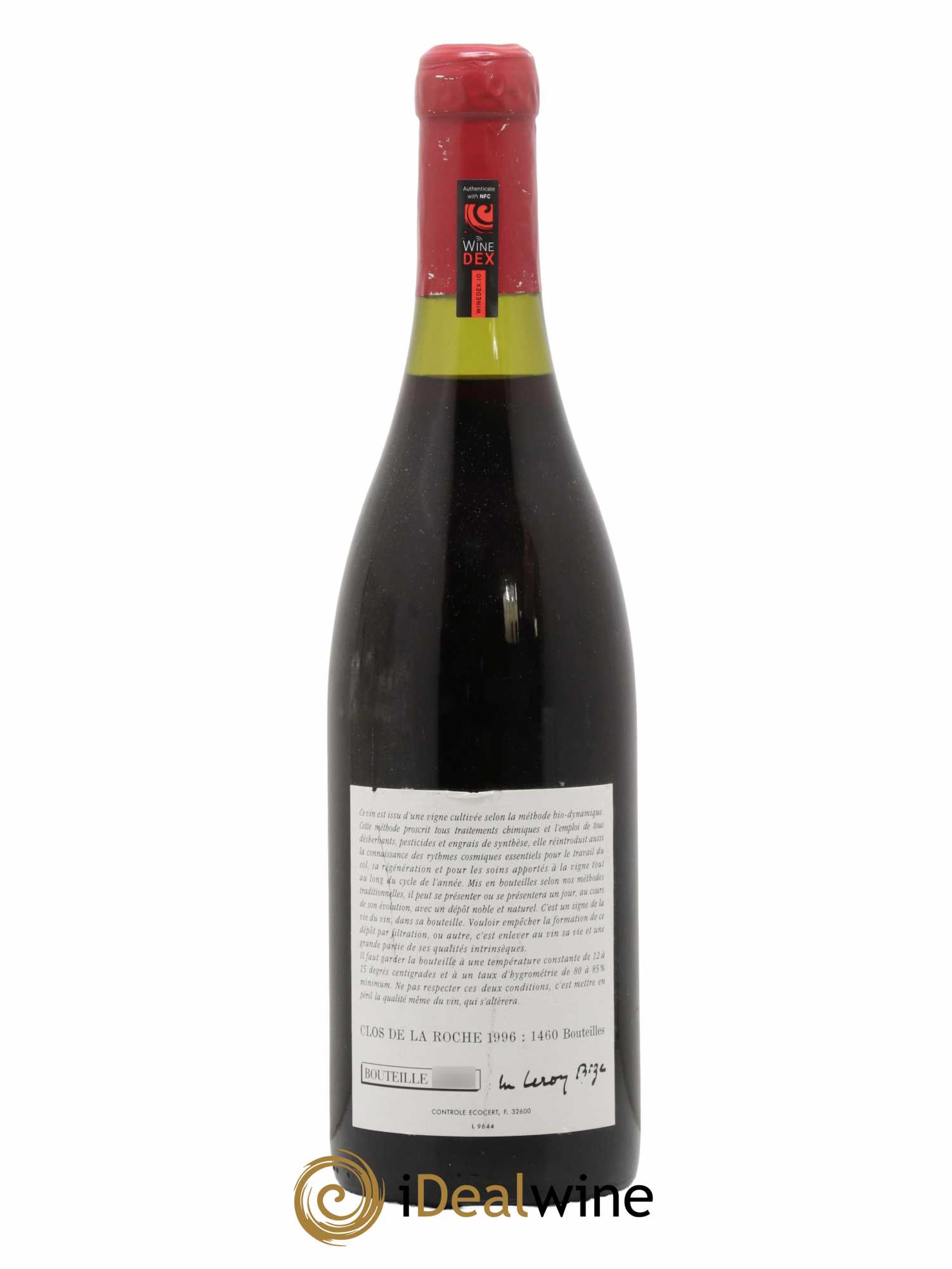 Clos de la Roche Grand Cru Leroy (Domaine) 1996 - Lot de 1 bouteille - 1