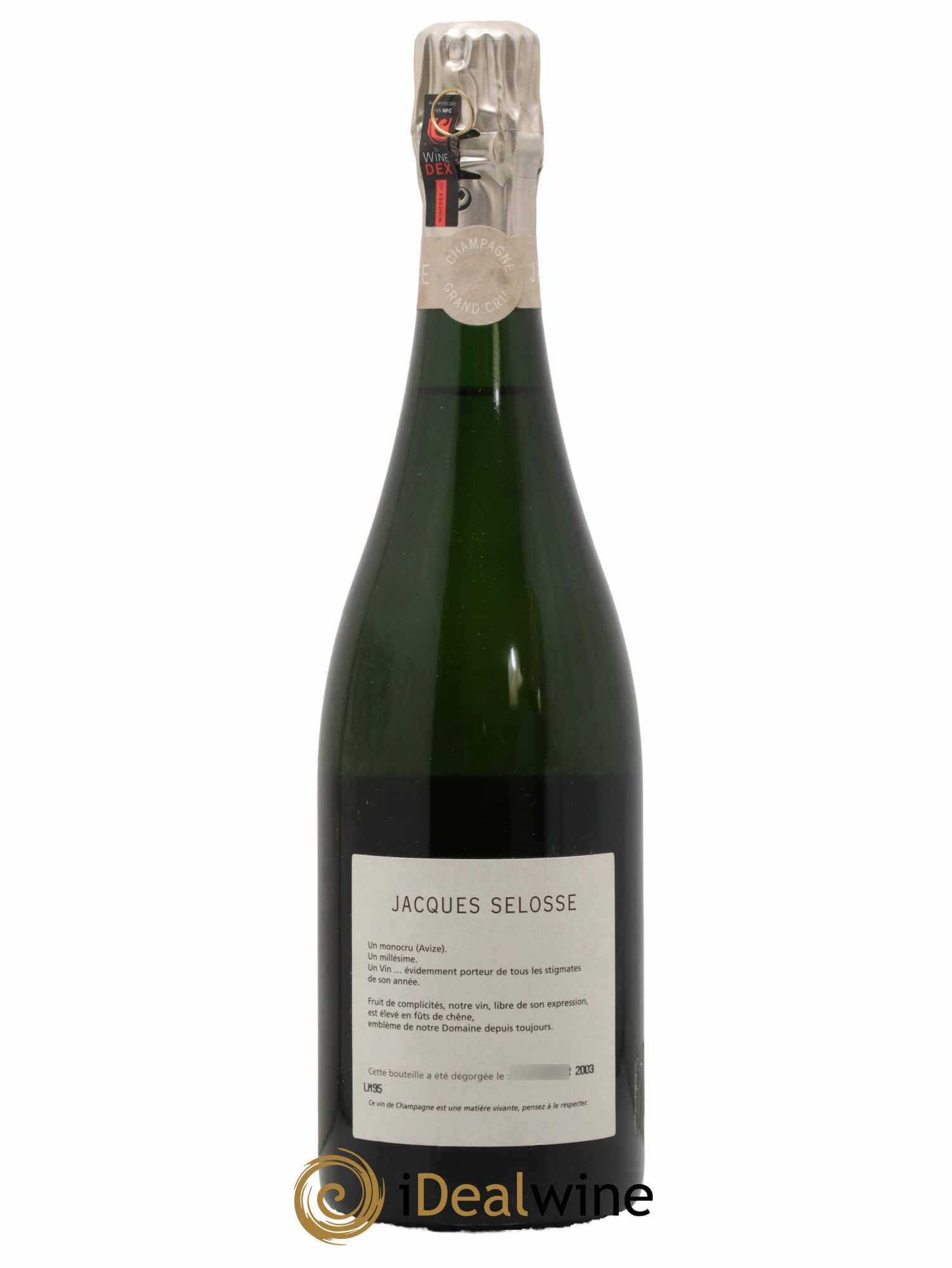 Grand Cru Blanc de Blancs Brut Jacques Selosse 1995 - Lotto di 1 bottiglia - 1