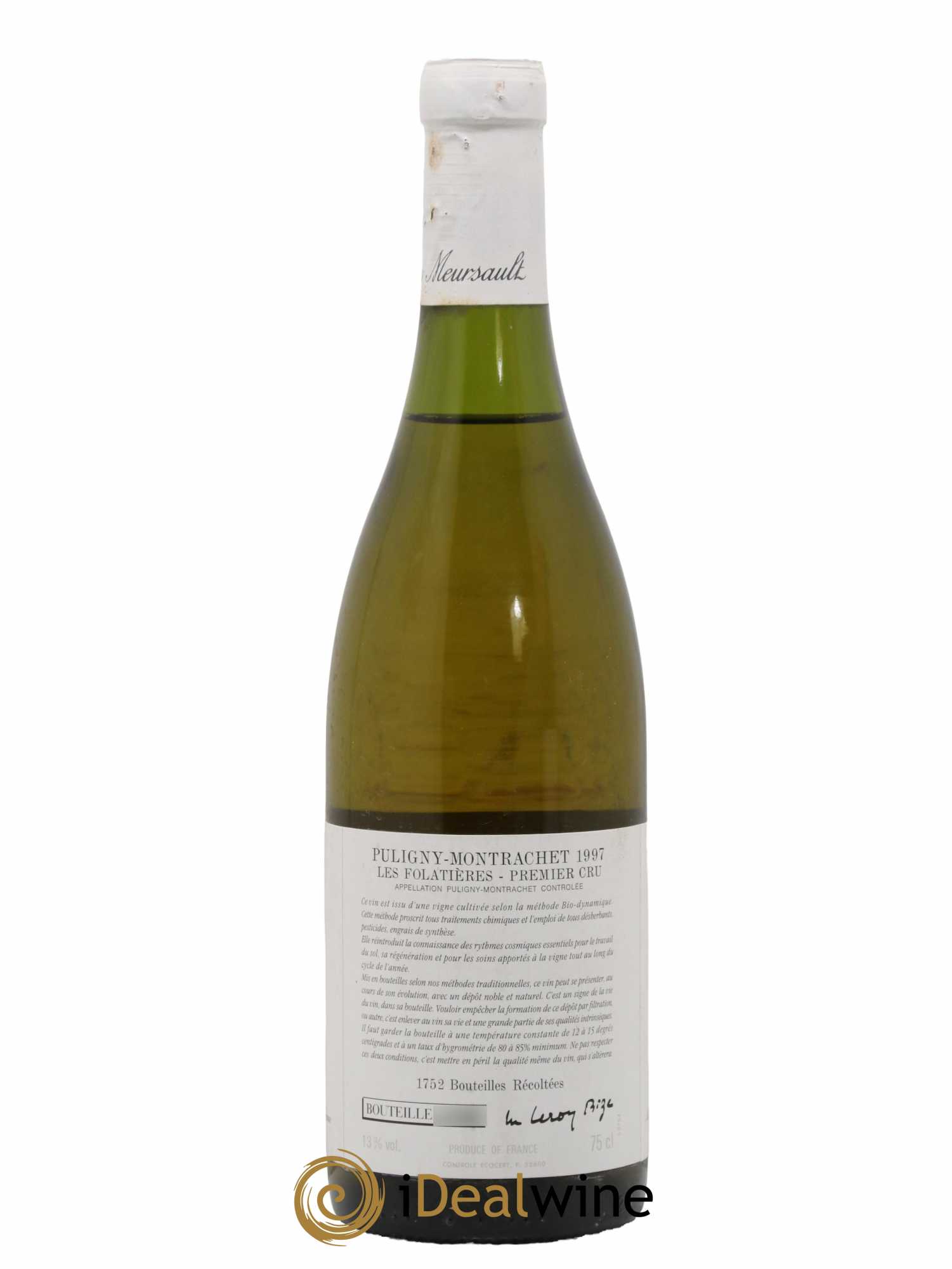 Puligny-Montrachet 1er Cru Les Folatières d'Auvenay (Domaine) 1997 - Lot de 1 bouteille - 1