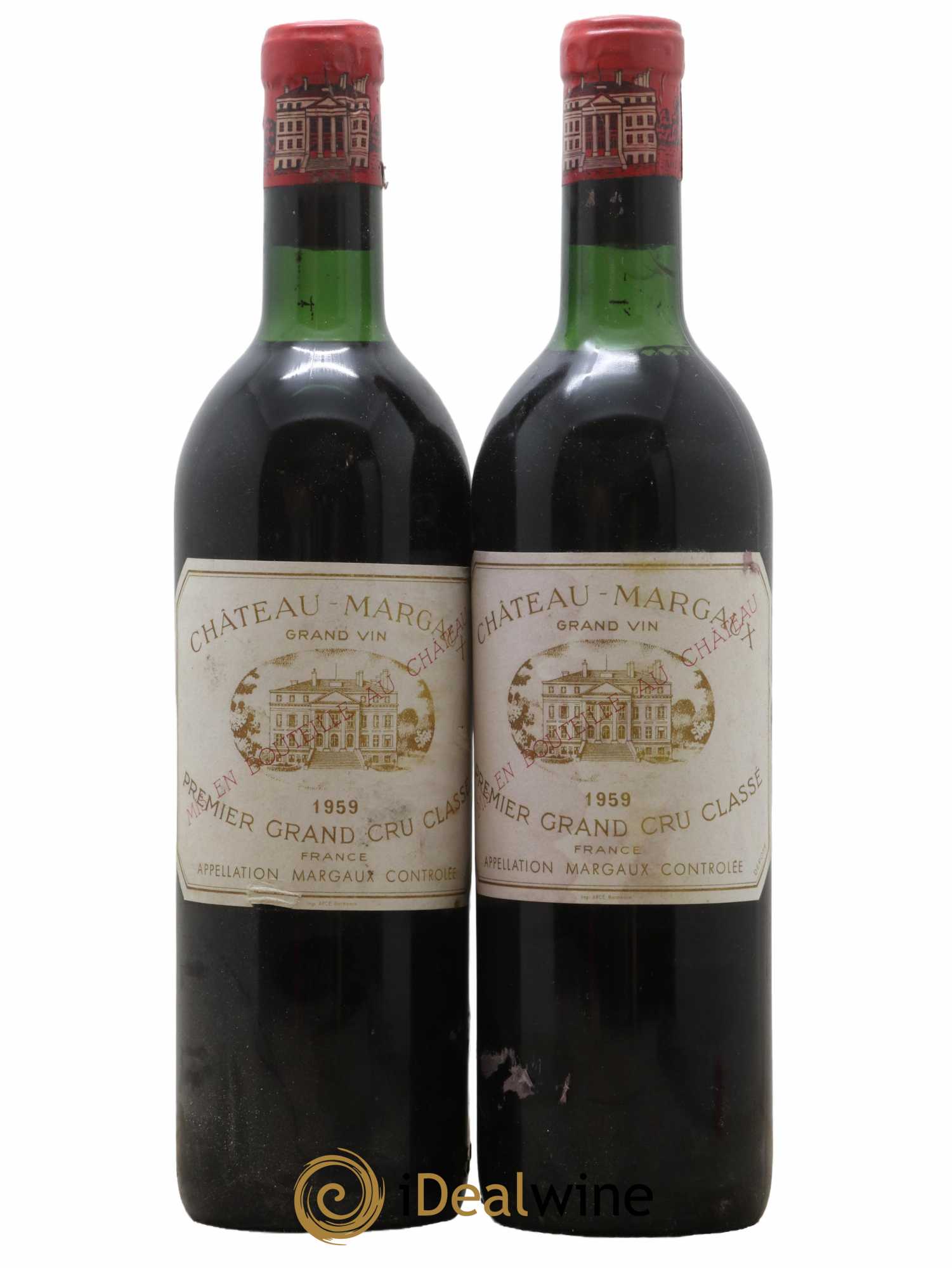 Château Margaux 1er Grand Cru Classé 1959 - Lot of 2 bottles - 0