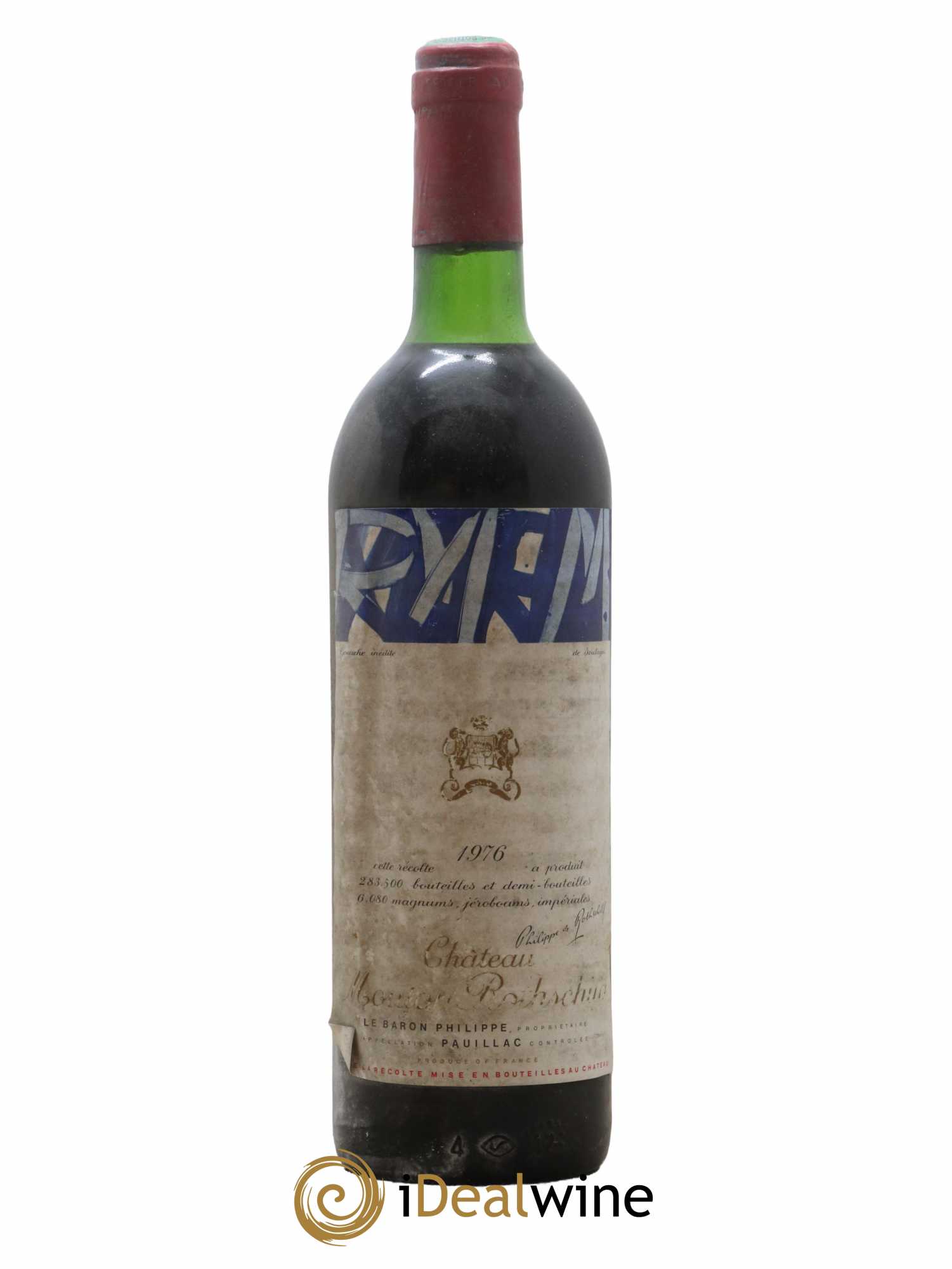 Château Mouton Rothschild 1er Grand Cru Classé 1976 - Lot de 1 bouteille - 0