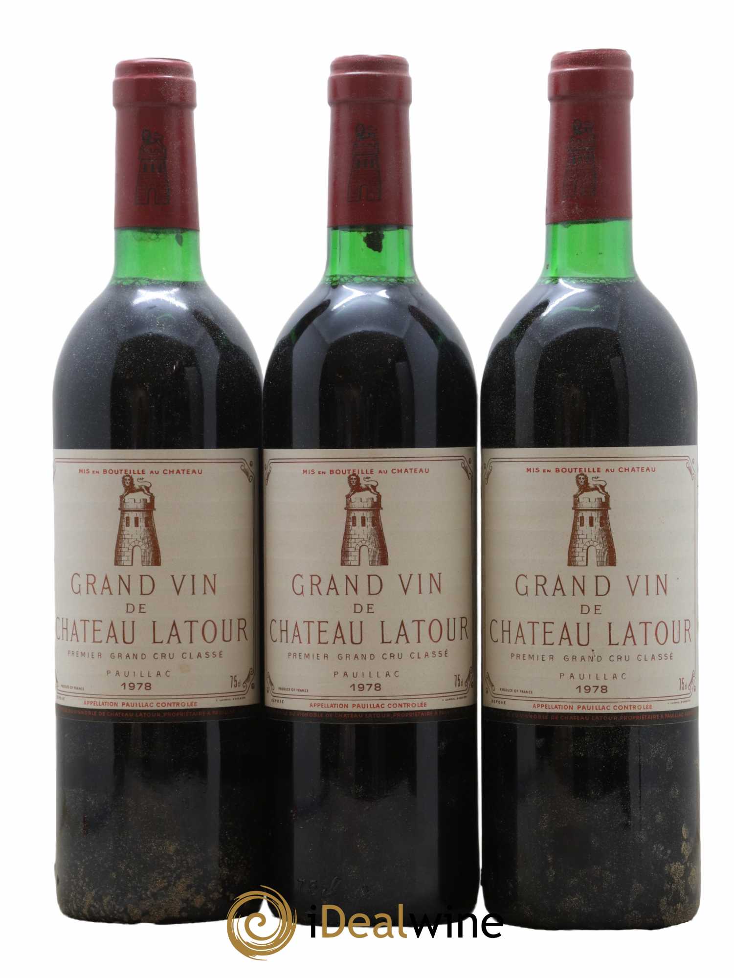 Château Latour 1er Grand Cru Classé 1978 - Lot de 3 bouteilles - 0