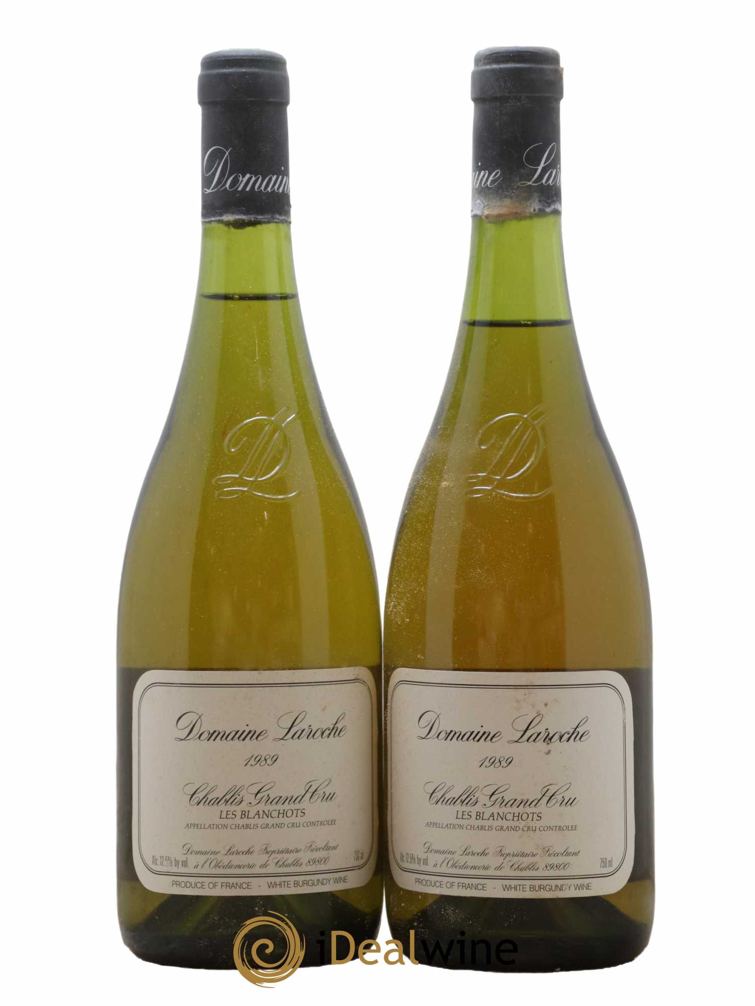 Chablis Grand Cru Les Blanchots Domaine Laroche 1989 - Lot de 2 bouteilles - 0
