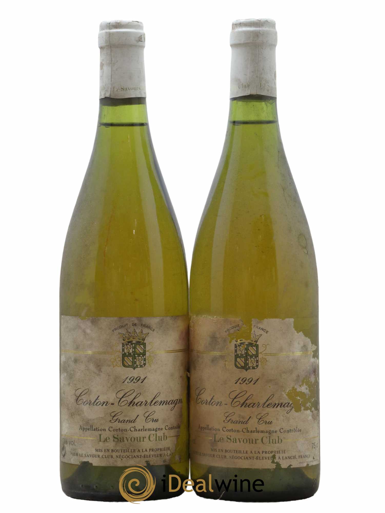 Corton-Charlemagne Grand Cru Savour Club 1991 - Lot de 2 bouteilles - 0