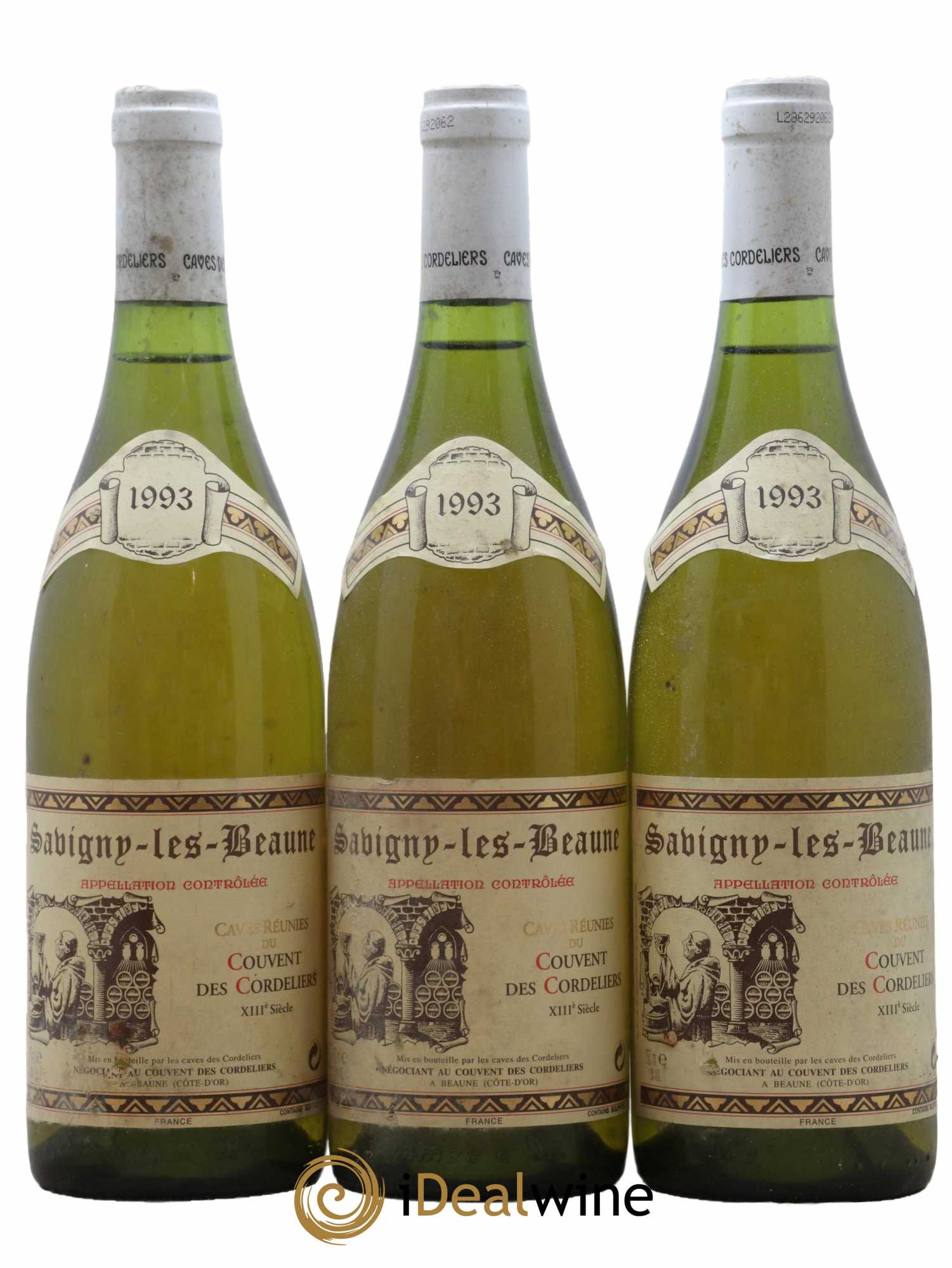 Savigny-lès-Beaune Caves Réunies du Couvent des Cordeliers 1993 - Lot de 3 bouteilles - 0