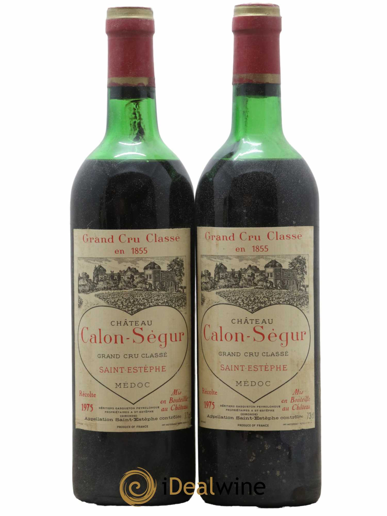 Château Calon Ségur 3ème Grand Cru Classé 1975 - Lot of 2 bottles - 0
