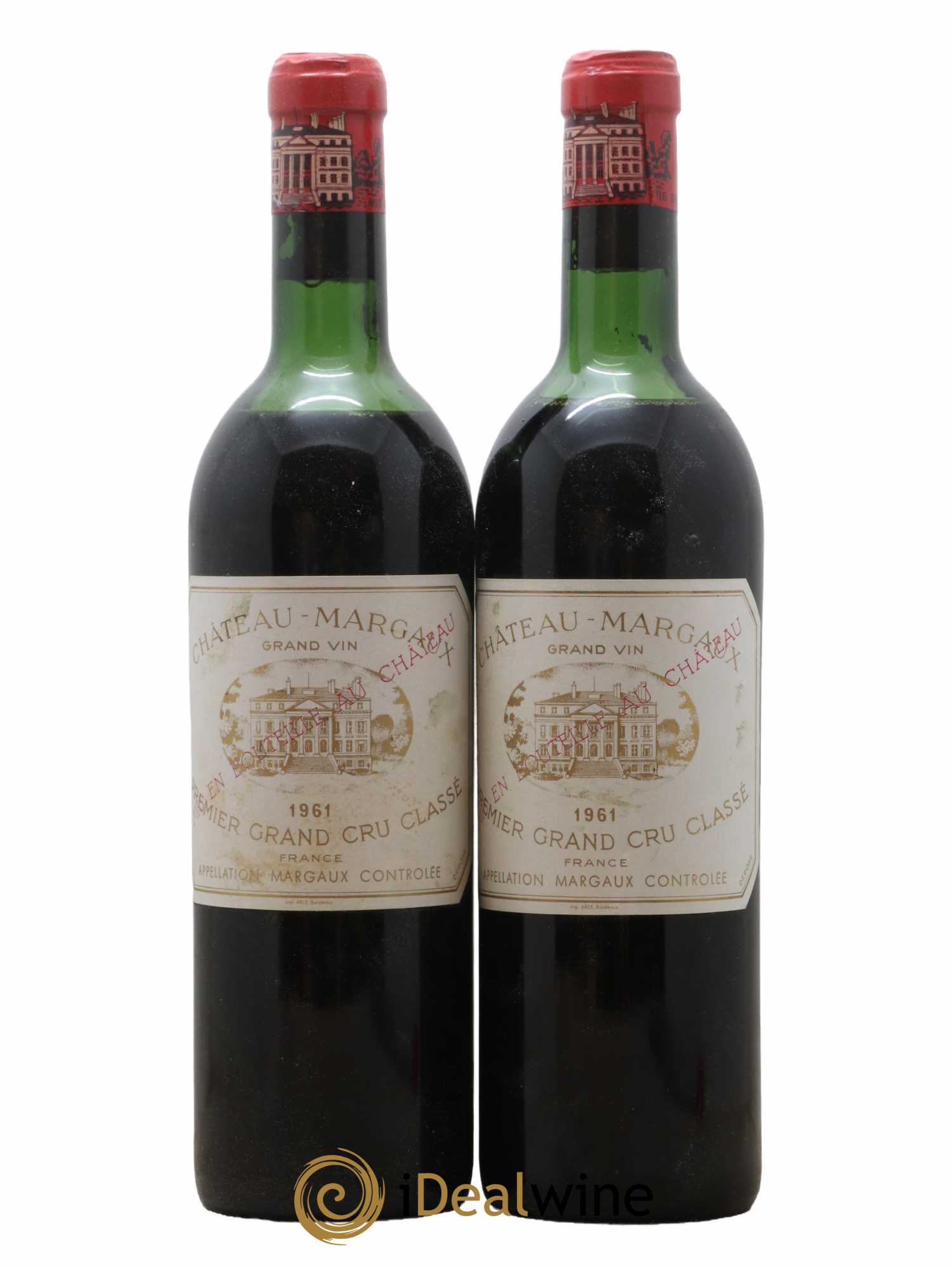 Château Margaux 1er Grand Cru Classé 1961 - Lot de 2 bouteilles - 0