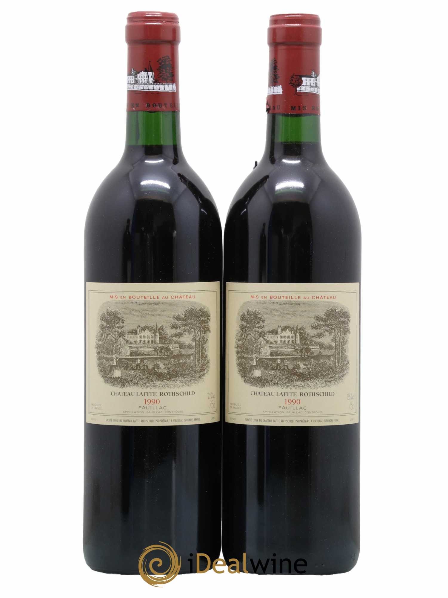 Château Lafite Rothschild 1er Grand Cru Classé 1990 - Lot de 2 bouteilles - 0