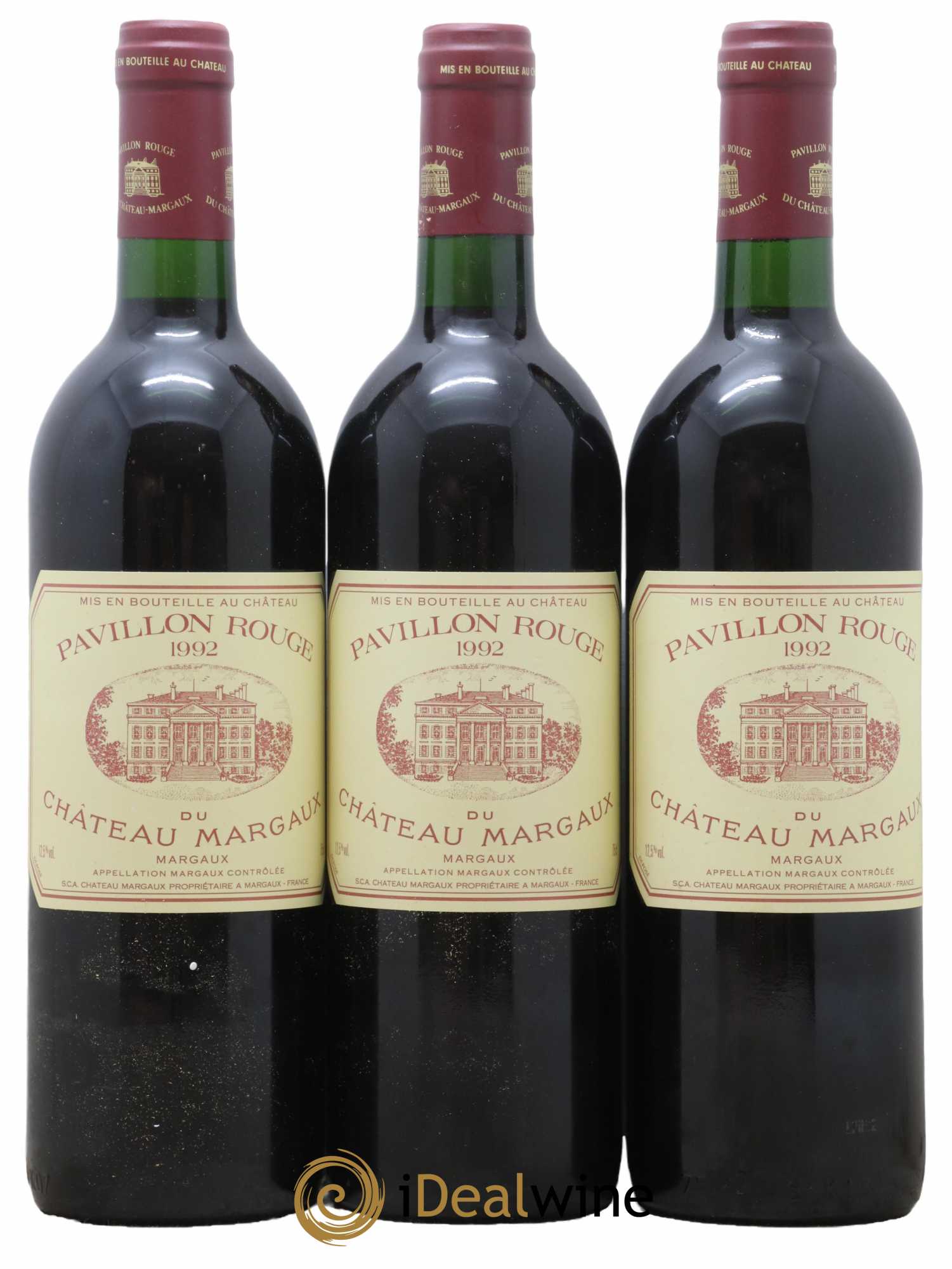 Pavillon Rouge du Château Margaux Second Vin 1992 - Lot de 3 bouteilles - 0