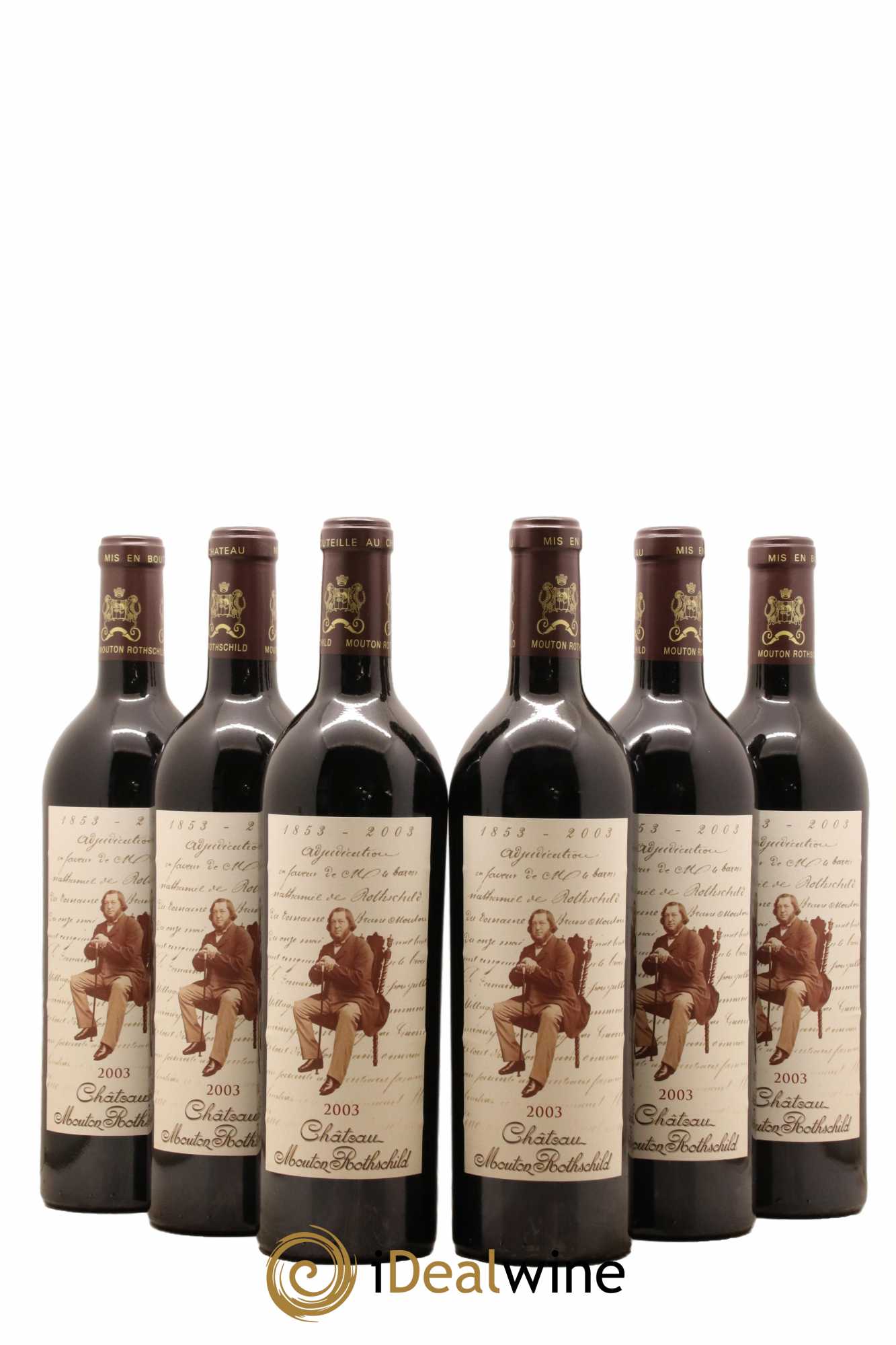 Château Mouton Rothschild 1er Grand Cru Classé 2003 - Lot de 6 bouteilles - 0