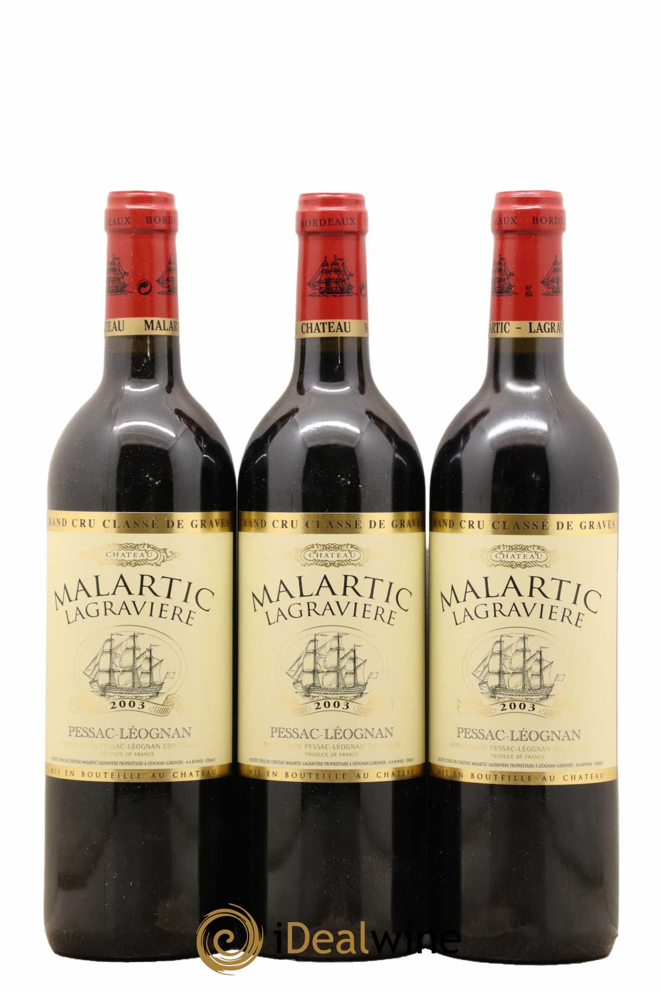Château Malartic-Lagravière Cru Classé de Graves 2003 - Lot de 12 bouteilles - 1