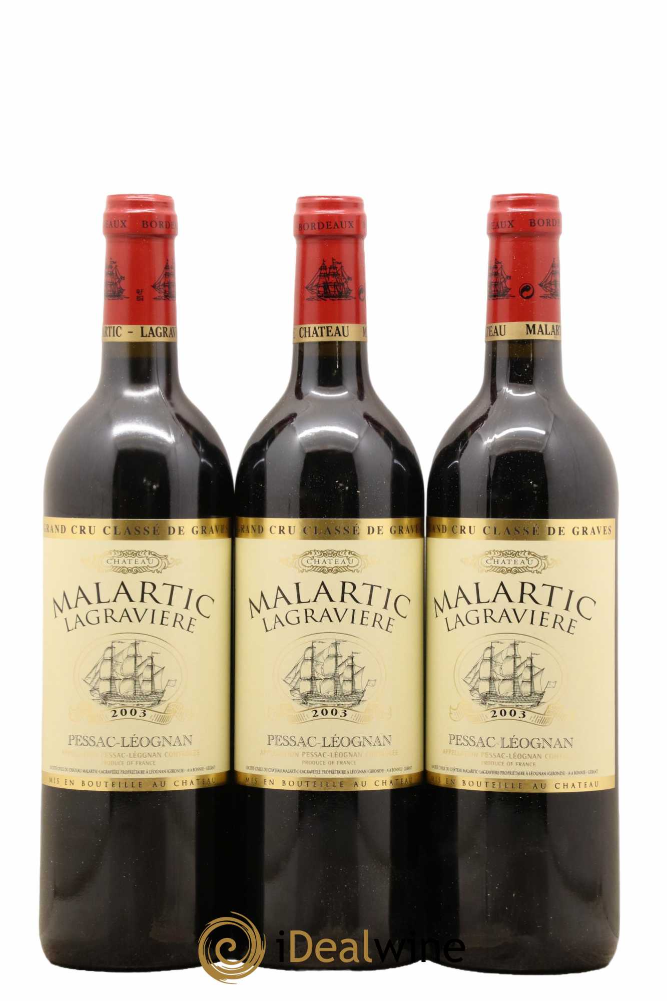 Château Malartic-Lagravière Cru Classé de Graves 2003 - Lot de 12 bouteilles - 2