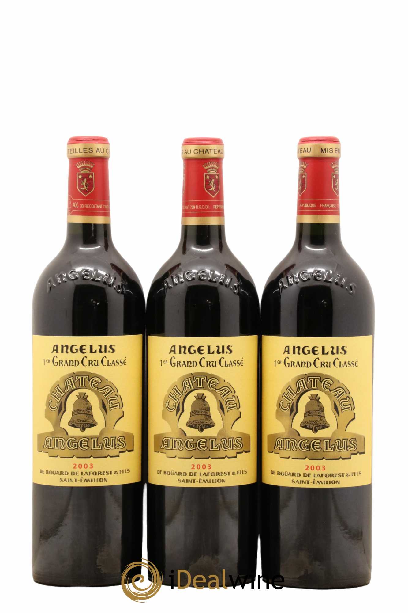 Château Angélus 1er Grand Cru Classé A 2003 - Lot de 12 bouteilles - 1