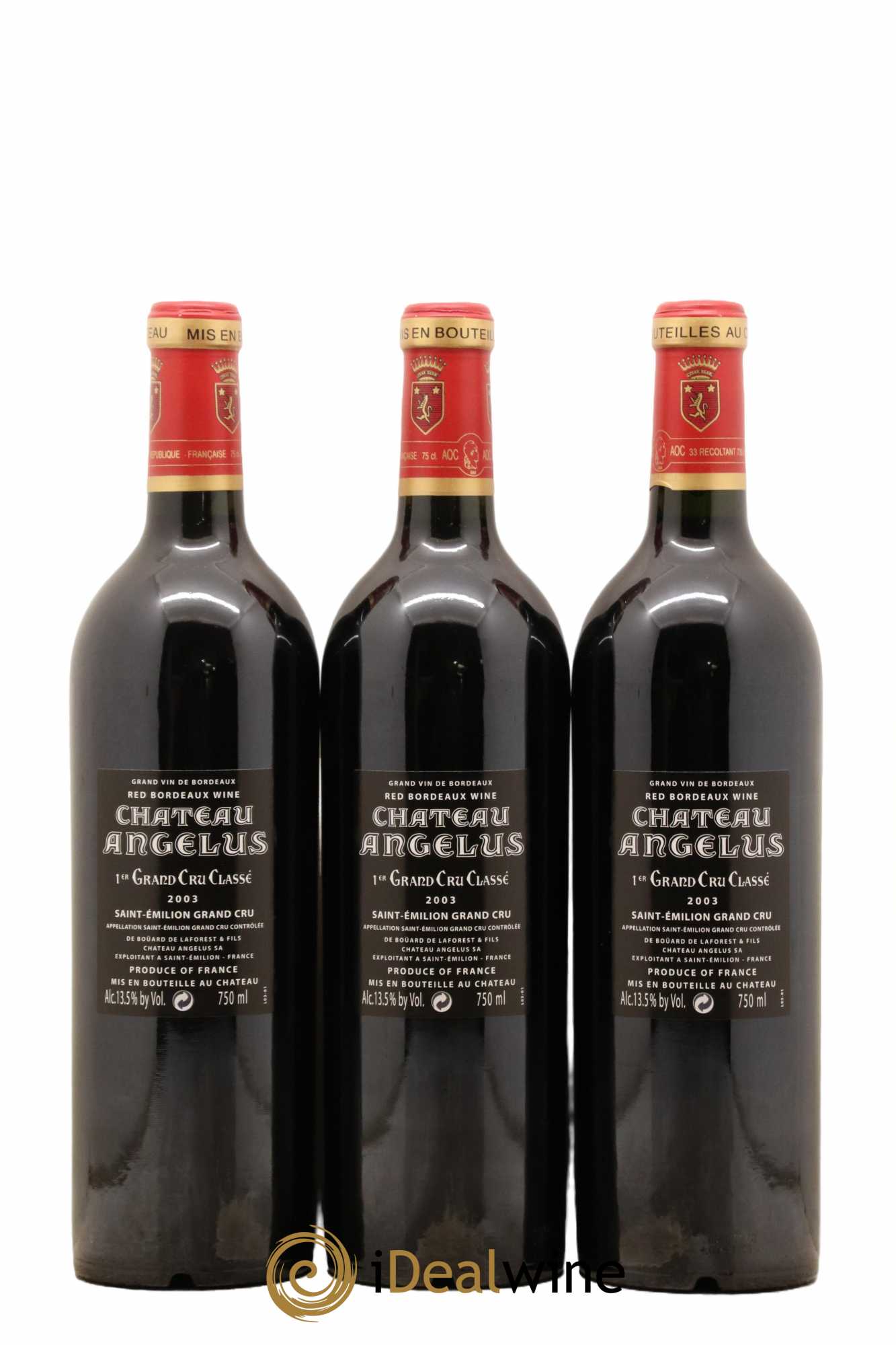 Château Angélus 1er Grand Cru Classé A 2003 - Lot de 12 bouteilles - 2