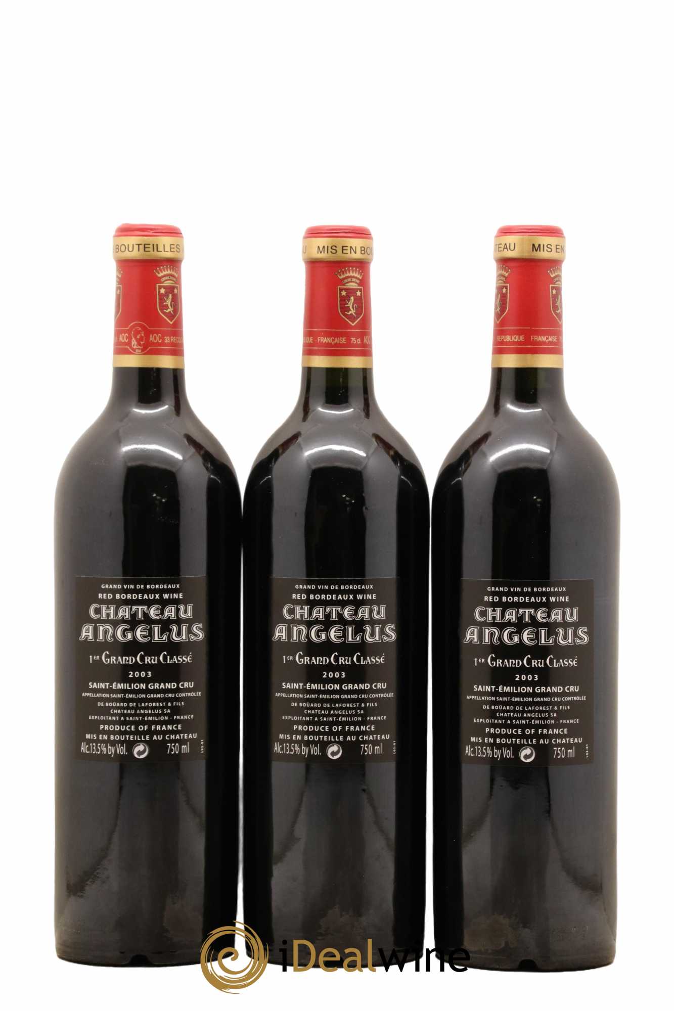 Château Angélus 1er Grand Cru Classé A 2003 - Lot de 12 bouteilles - 4