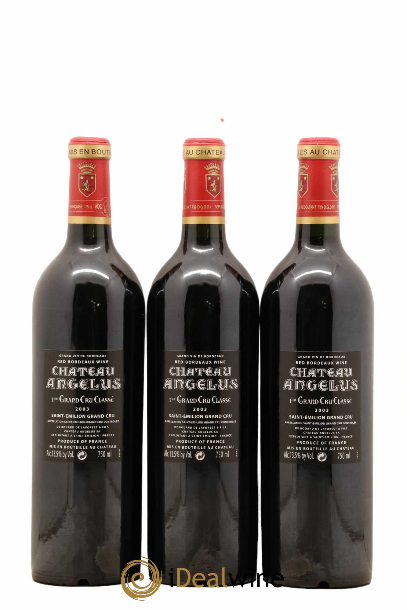 Château Angélus 1er Grand Cru Classé A 2003 - Lot de 12 bouteilles - 8