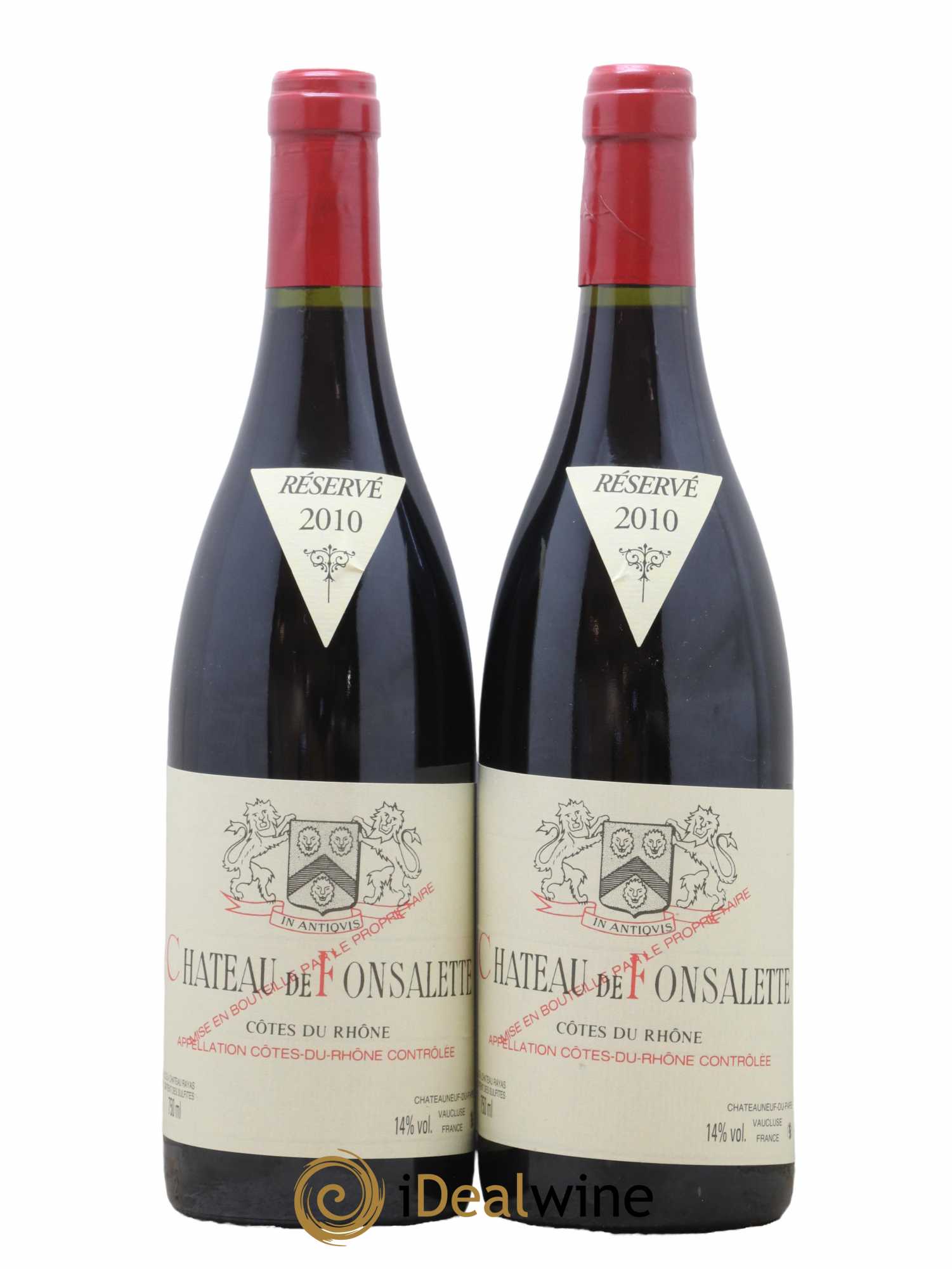 Côtes-du-Rhône Château de Fonsalette Emmanuel Reynaud 2010 - Lot de 2 bouteilles - 0