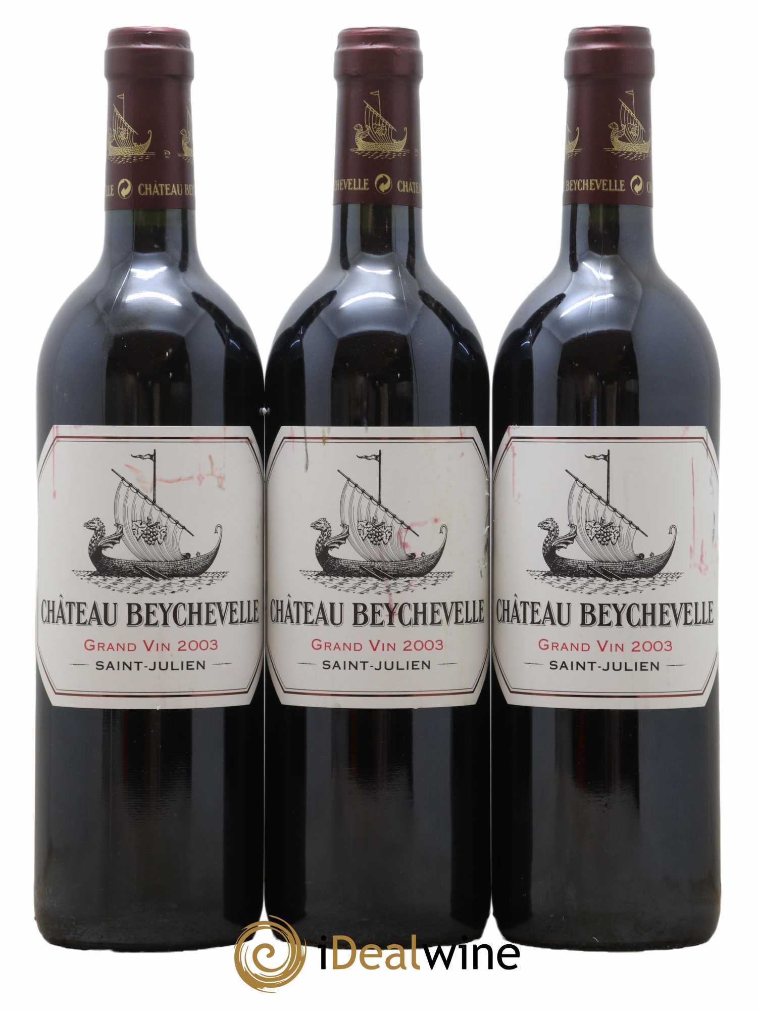 Château Beychevelle 4ème Grand Cru Classé 2003 - Lot de 3 bouteilles - 0