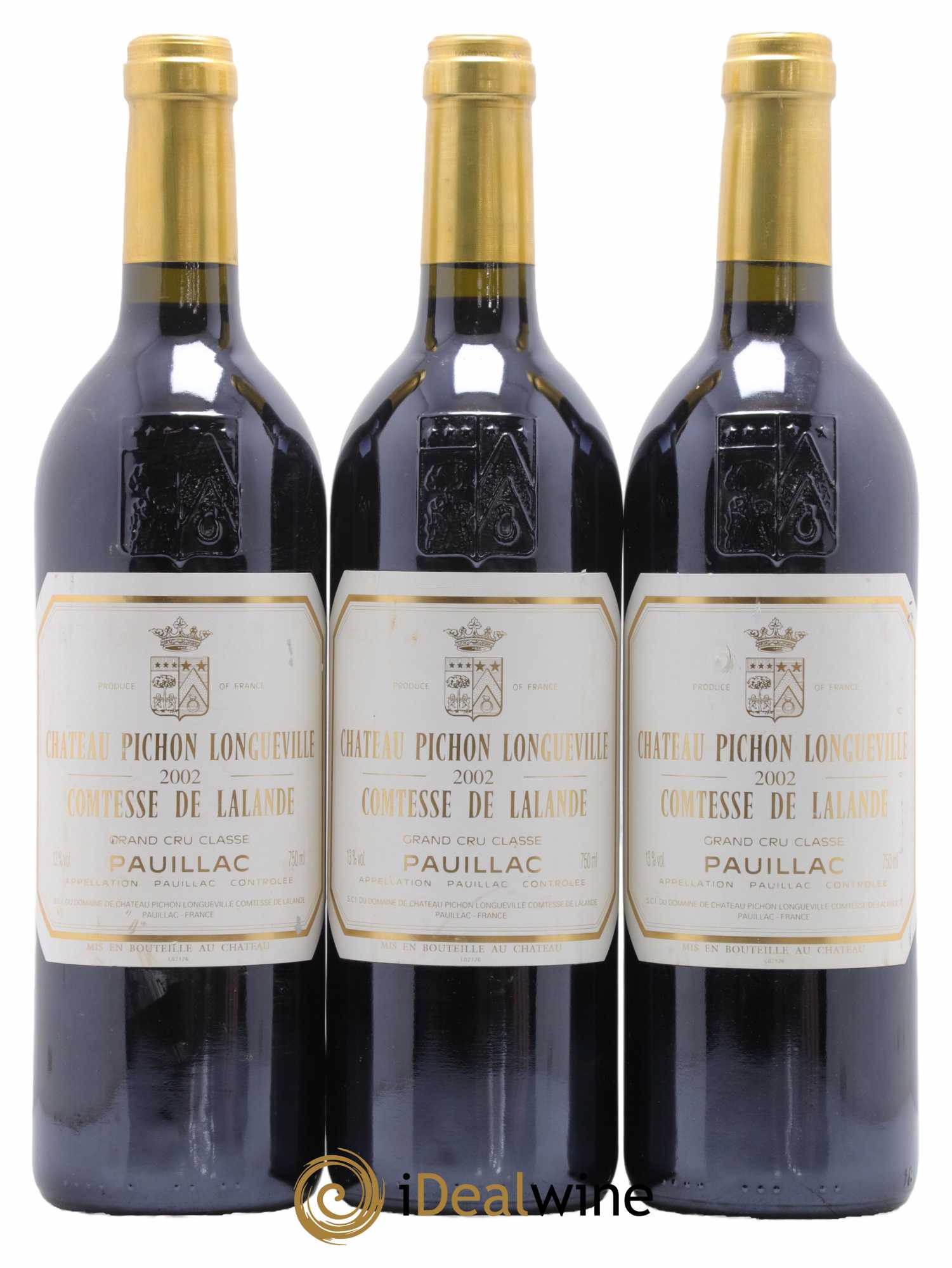 Château Pichon Longueville Comtesse de Lalande 2ème Grand Cru Classé 2002 - Lot de 3 bouteilles - 0