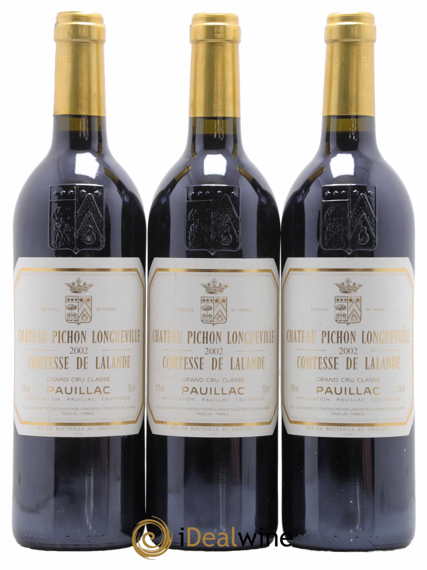 Château Pichon Longueville Comtesse de Lalande 2ème Grand Cru Classé 2002 - Lot de 3 bouteilles - 0