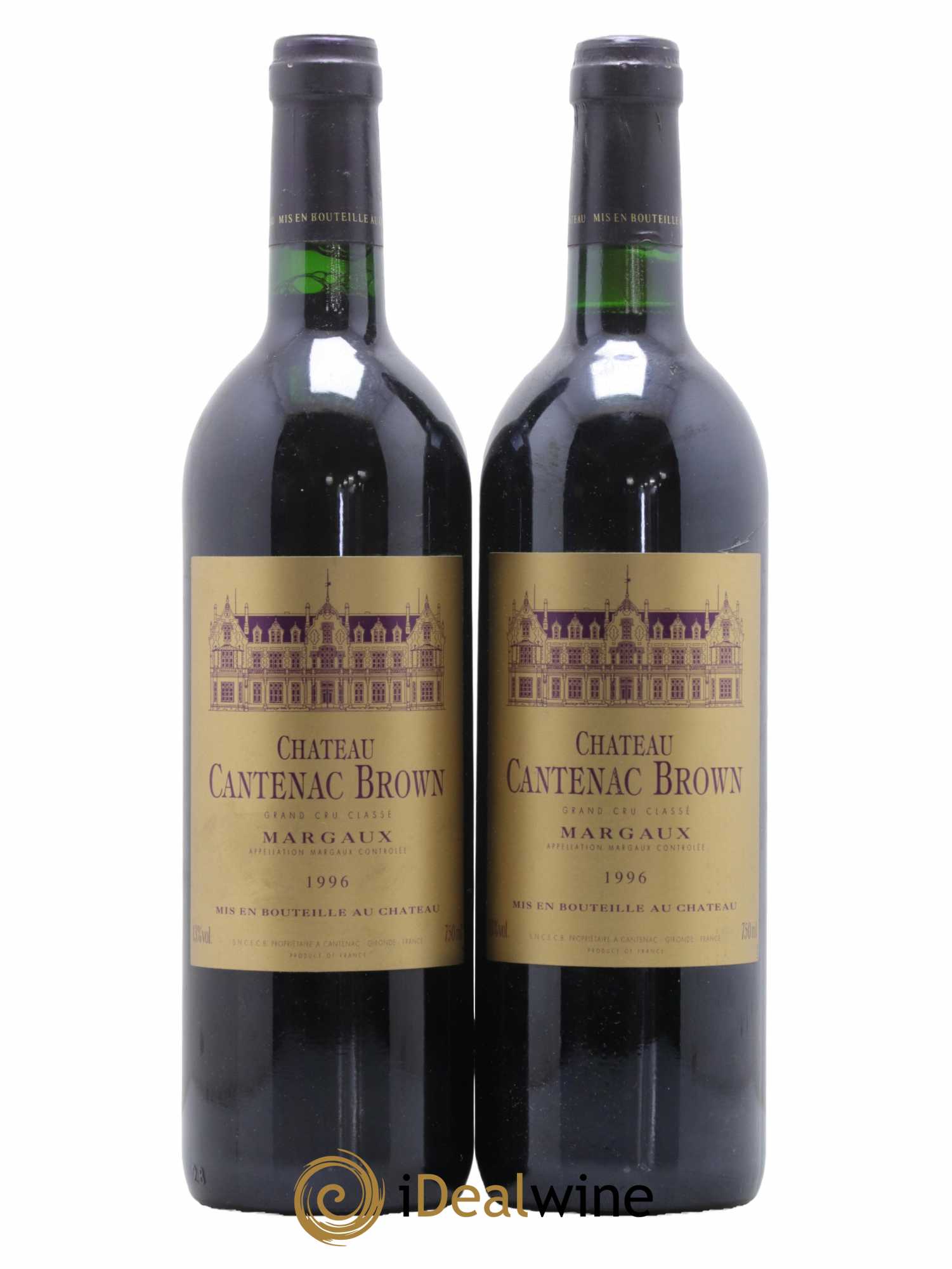 Château Cantenac Brown 3ème Grand Cru Classé 1996 - Lotto di 2 bottiglie - 0