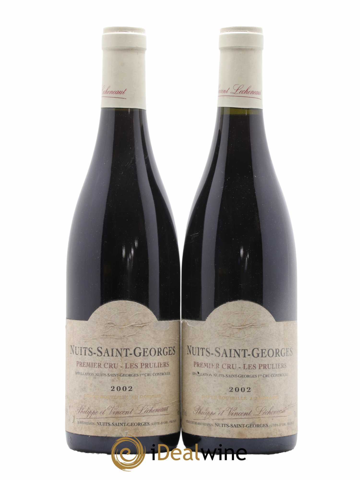 Nuits-Saint-Georges 1er Cru Les Pruliers Lécheneaut (Domaine) 2002 - Lot de 2 bouteilles - 0