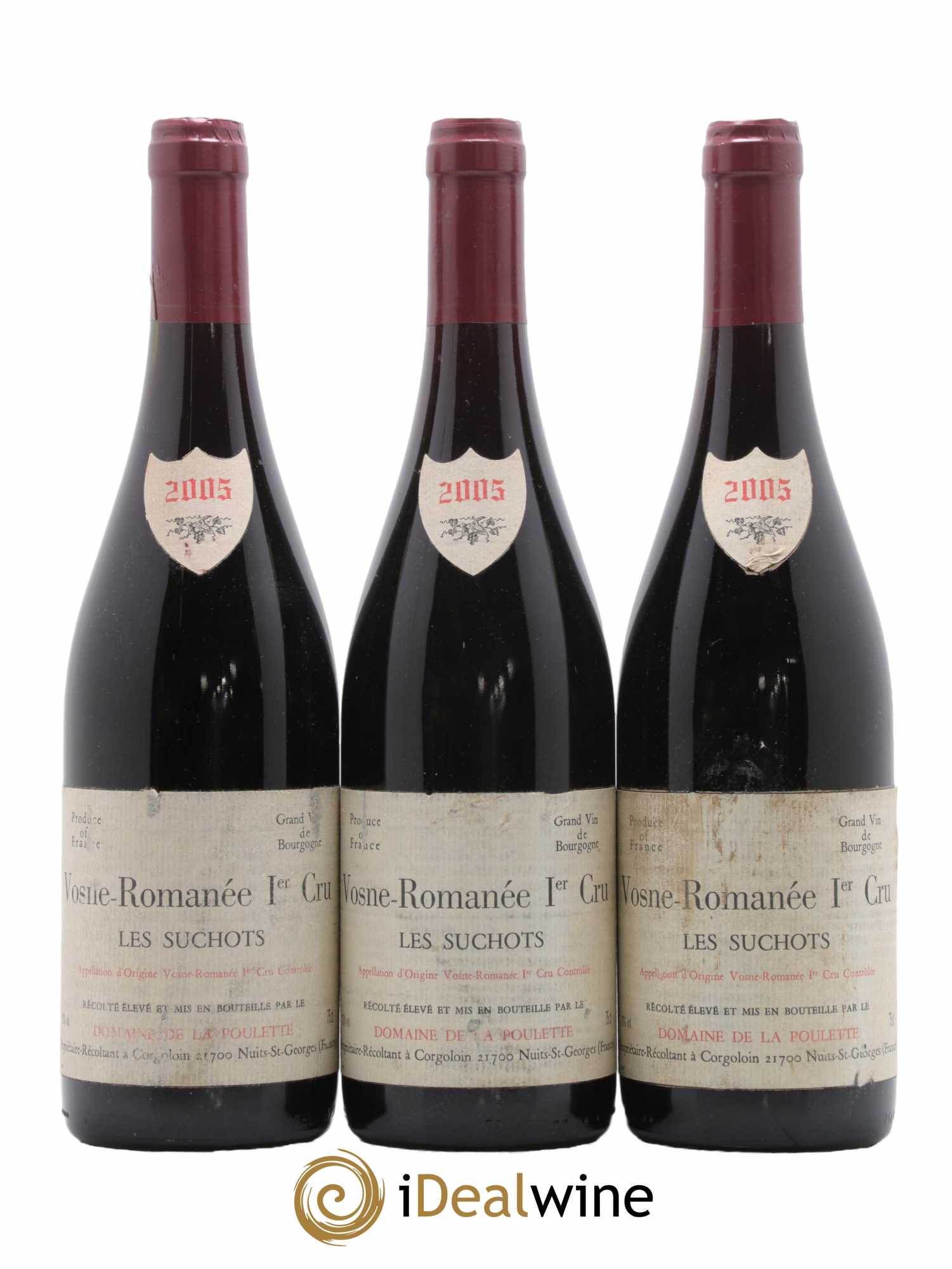 Vosne-Romanée 1er Cru Les Suchots Domaine de La Poulette 2005 - Lot de 3 bouteilles - 0