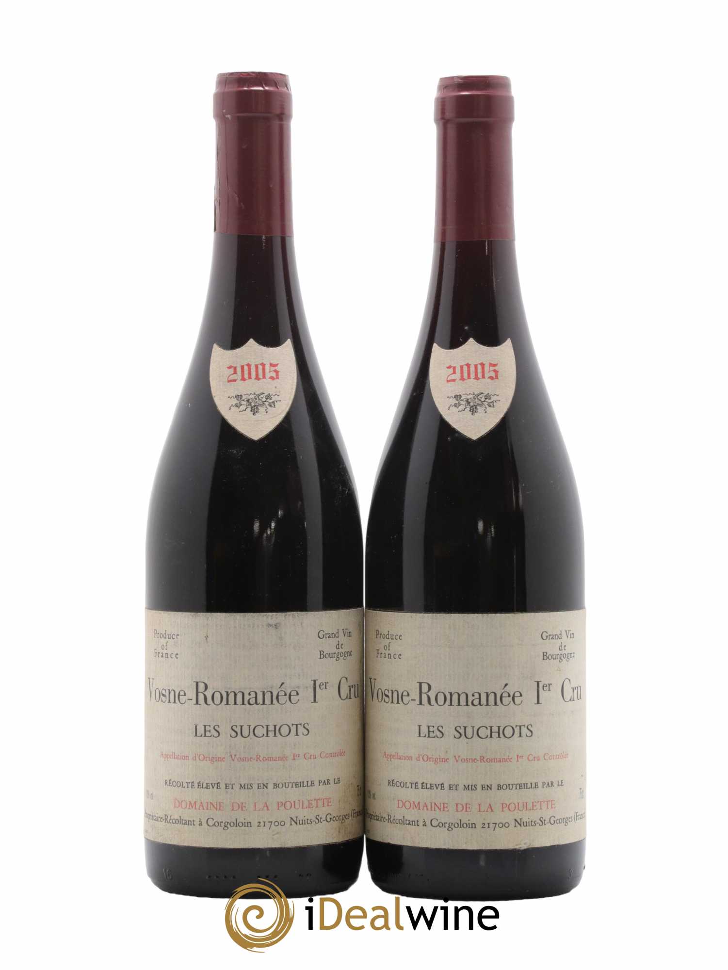 Vosne-Romanée 1er Cru Les Suchots Domaine de La Poulette 2005 - Lot de 2 bouteilles - 0