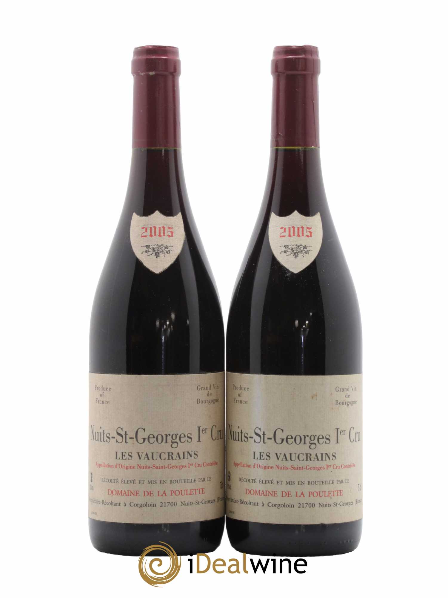Nuits-Saint-Georges 1er Cru Les Vaucrains Domaine de la Poulette 2005 - Lot de 2 bouteilles - 0
