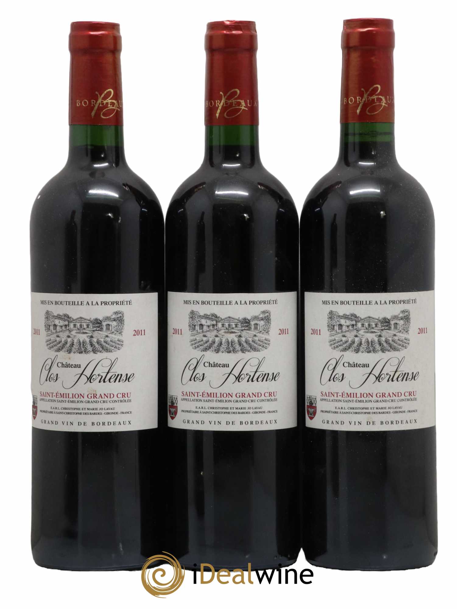 Saint-Émilion Grand Cru Clos Hortense 2011 - Lot de 3 bouteilles - 0