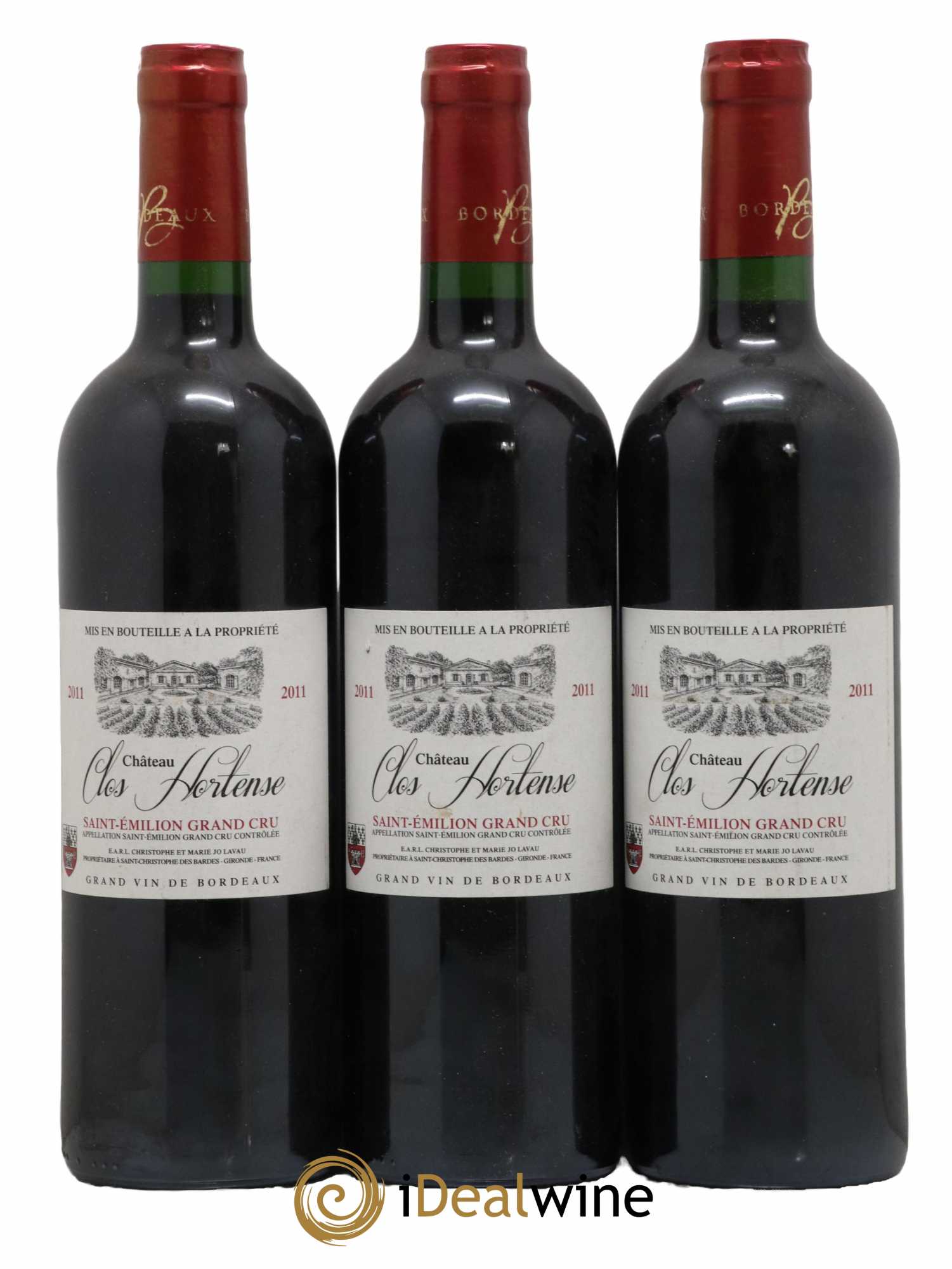 Saint-Émilion Grand Cru Clos Hortense 2011 - Lot de 3 bouteilles - 0