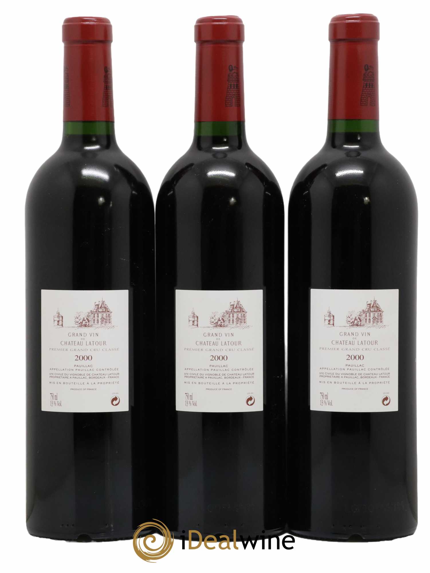 Château Latour 1er Grand Cru Classé 2000 - Lot de 3 bouteilles - 1